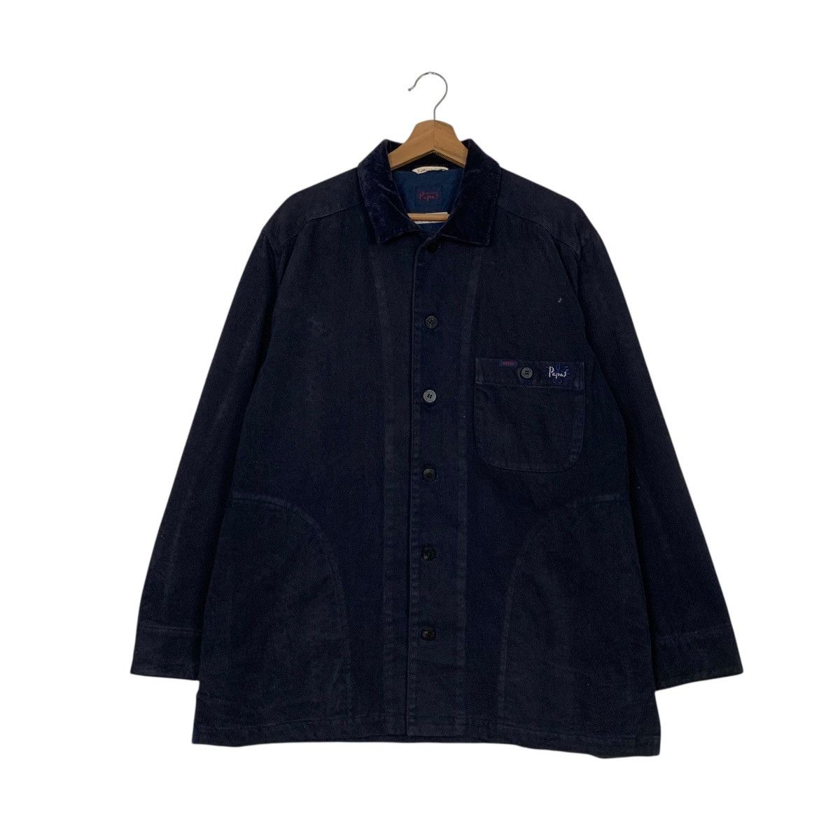Japanese Brand PAPAS Button Casual Blue Jacket#2933-C133 Size US L / EU 52-54 / 3 - 1 Thumbnail