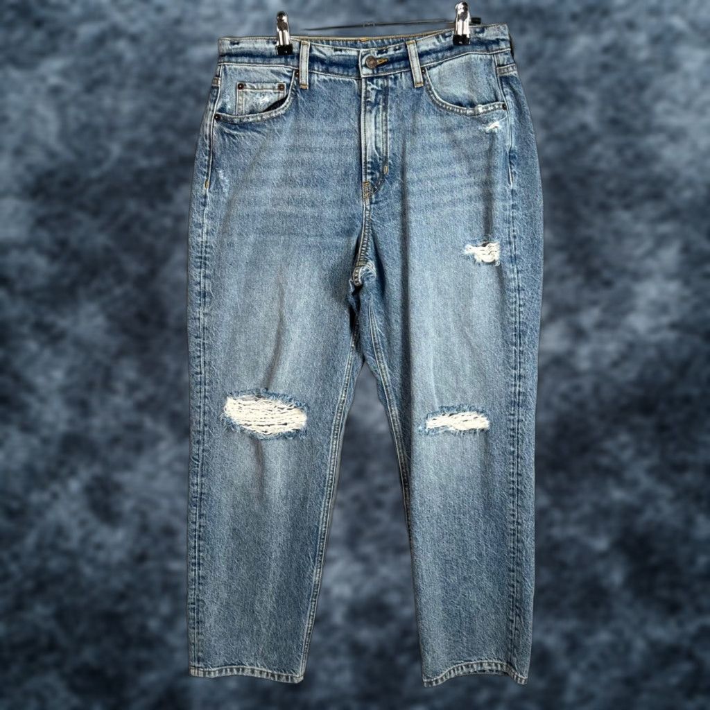 Boden Boden Womens Size 12 New Hercules Mid Rise Loose Fit Distressed Jeans Denim Size 34" / US 12 / IT 48 - 1 Thumbnail