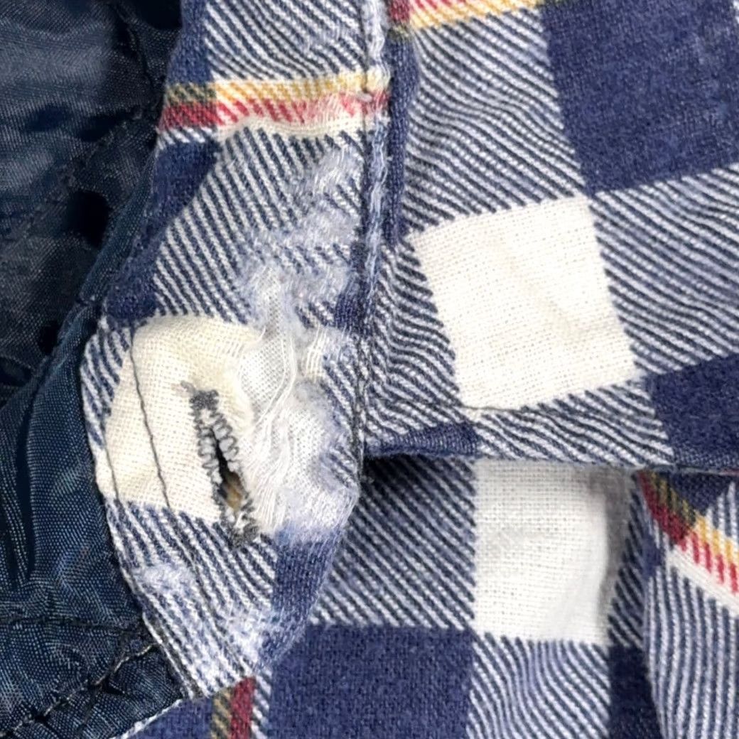 Fruit Of The Loom VINTAGE Fruit of the Loom Shirt Plaid Flannel Shacket 90s Blue Adult LARGE Button-Up Long Sleeve Mens Regular XS? Size US L / EU 52-54 / 3 - 7 Thumbnail