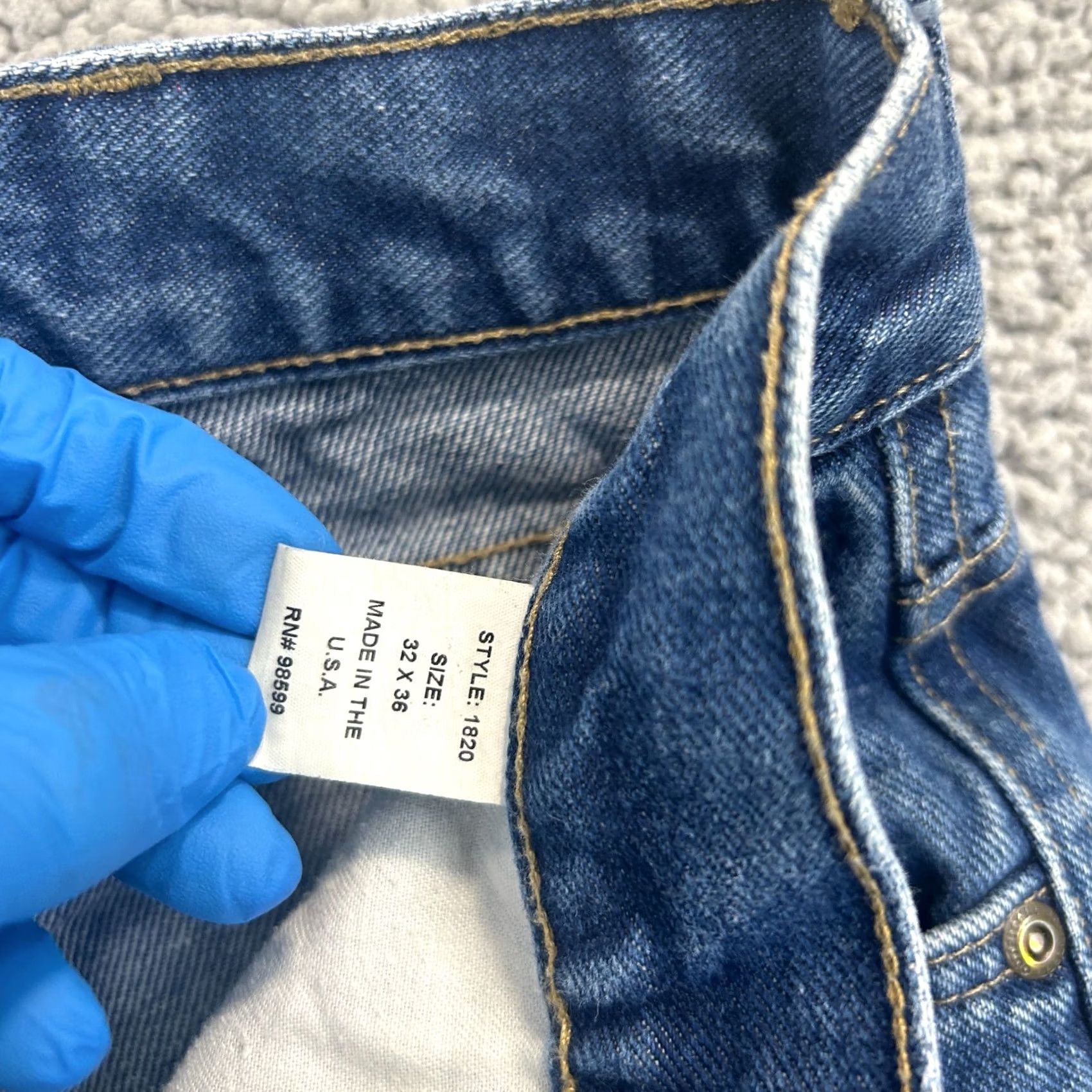 Vintage Schaefer Outfitter Jeans 32 X 38 USA Style 1800 Blue Denim 5-Pocket Straight Regular Size US 32 / EU 48 - 3 Thumbnail