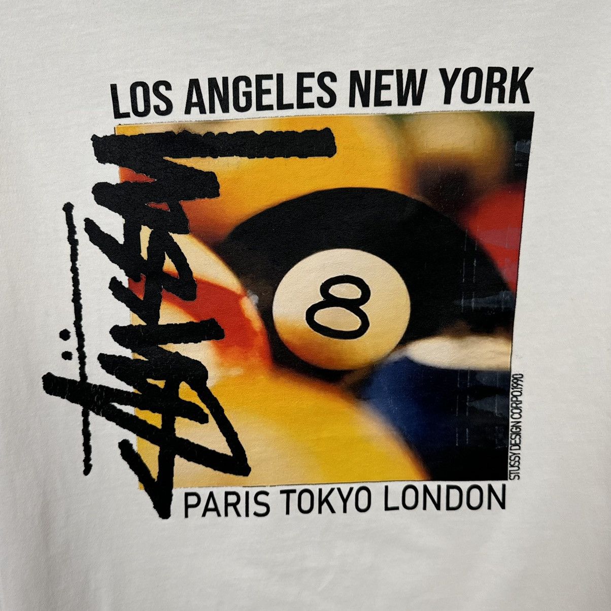 Stussy Stussy T shirt Billards Men L White Streetwear Y2K Rap Size US L / EU 52-54 / 3 - 14 Thumbnail