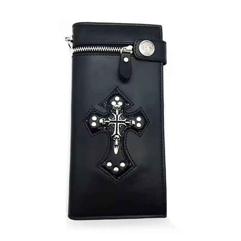 Japanese Brand Skull Cross PU Leather Wallet Size ONE SIZE - 3 Thumbnail