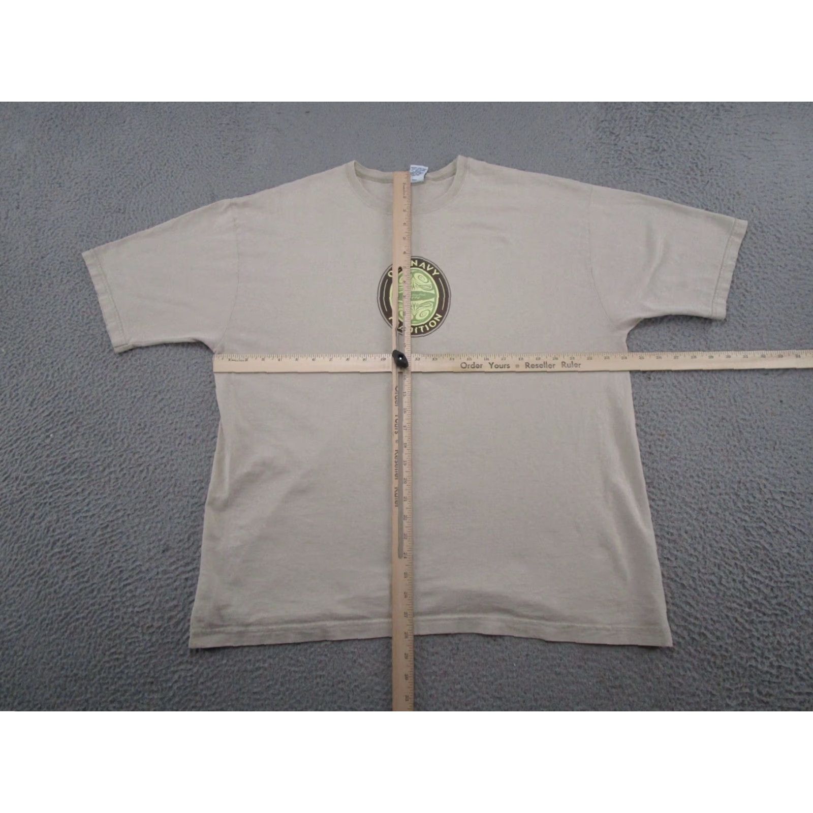 Old Navy VINTAGE Old Navy Outlet T-Shirt Mens XL Cotton Beige Crew Neck Short Sleeve Size US XL / EU 56 / 4 - 4 Thumbnail