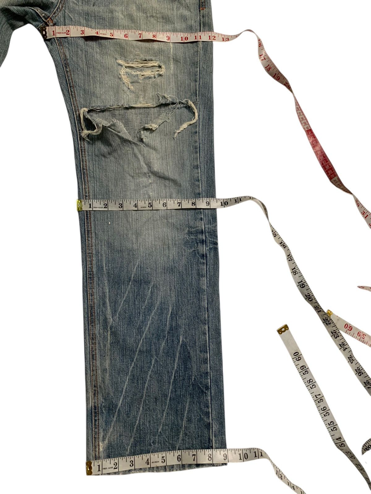 Other UNKNOWN BRAND PATCHES FADED PUNK STYLE DISTRESSED DENIM Size US 32 / EU 48 - 20 Thumbnail