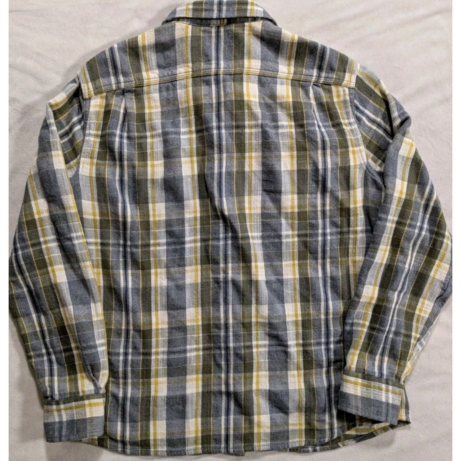 Vintage L.L. Bean Shirt Mens M Signature Flannel Plaid Slim Button Cotton Green Gray Size US M / EU 48-50 / 2 - 5 Thumbnail