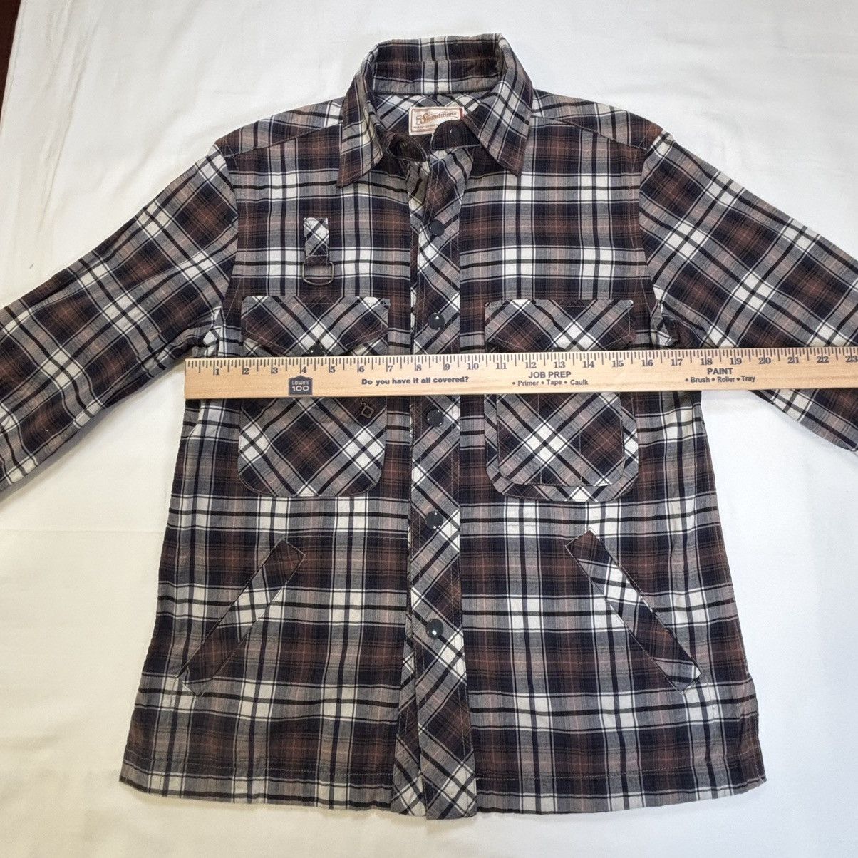 Soundman Soundman Japan Plaid Zip Shirt Jacket (Waldes Zipper) Size US S / EU 44-46 / 1 - 14 Thumbnail