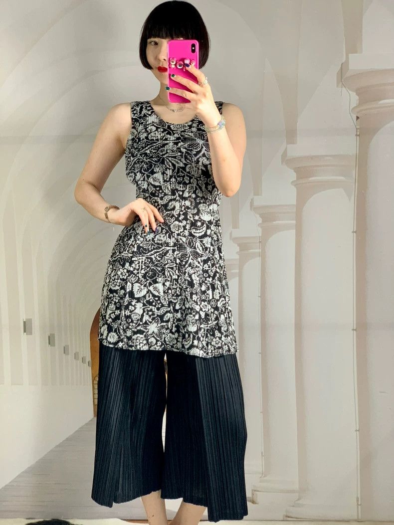 Issey Miyake Cashew flower dress