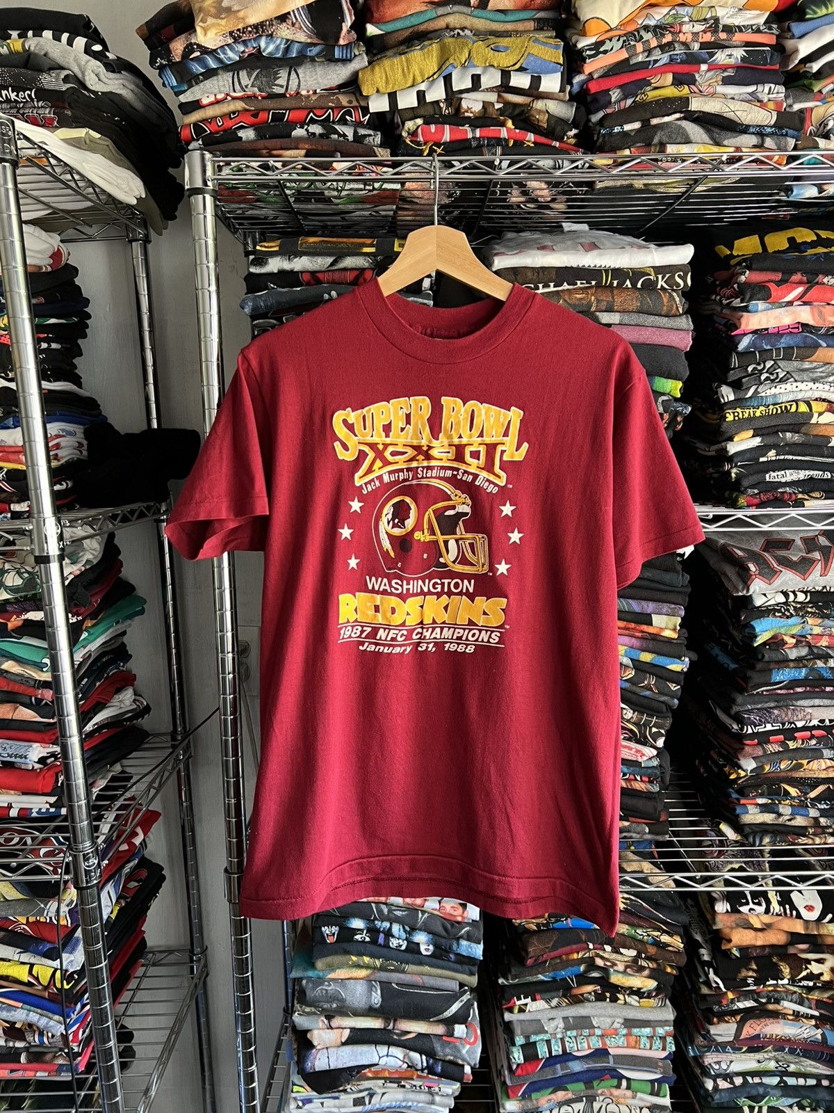 NFL 1988 Super Bowl XXII Washington Redskins Single Stitch Tee Size US L / EU 52-54 / 3 - 1 Thumbnail
