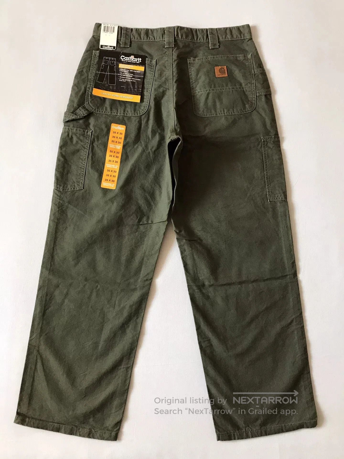 Carhartt Carhartt B151 Canvas Work Pants W35L30. Size US 35 - 3 Thumbnail