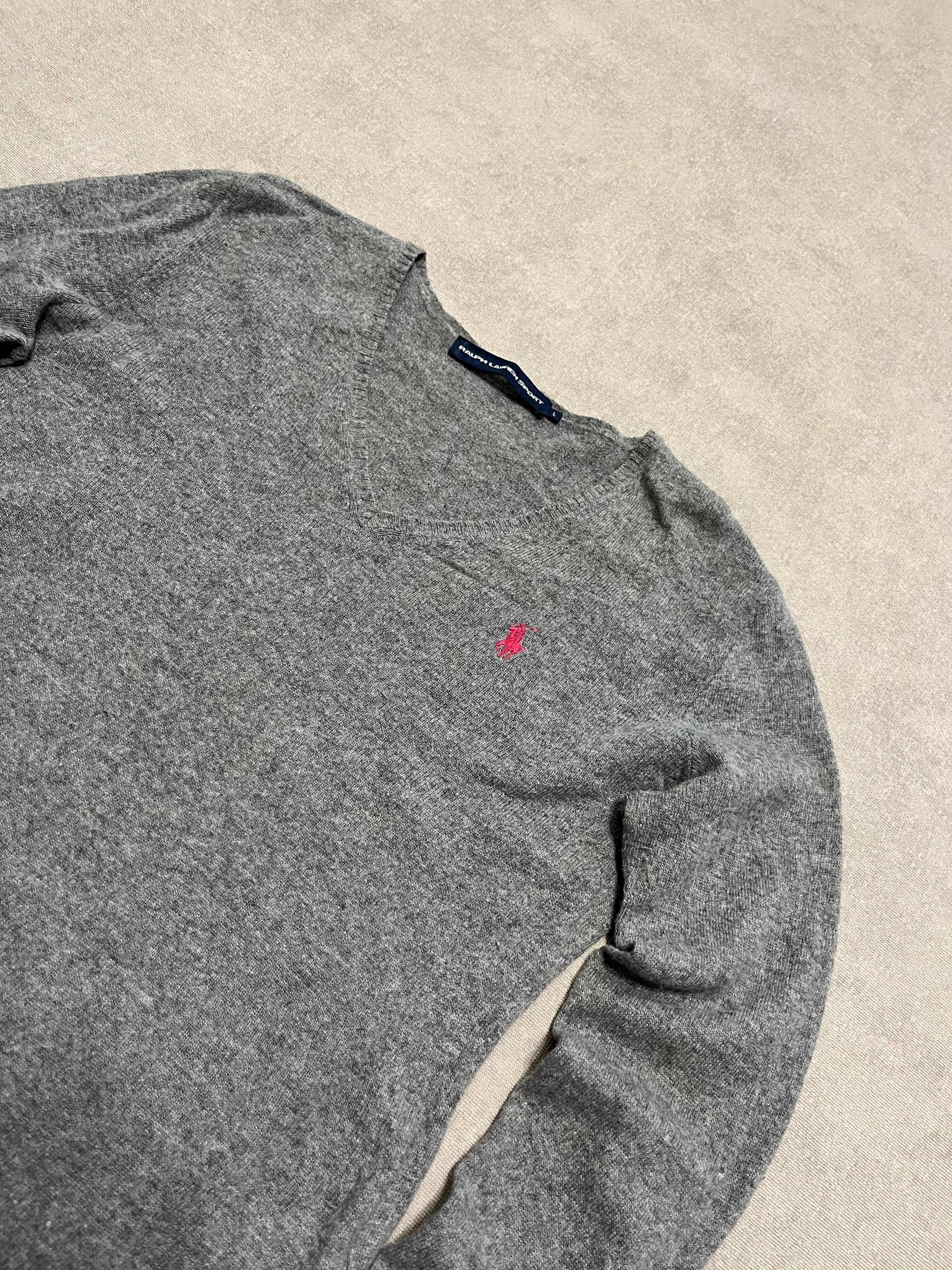 Polo Ralph Lauren Polo Ralph Lauren V - Neck Cable Knit Wool Sweater Women`s Size L / US 10 / IT 46 - 4 Thumbnail