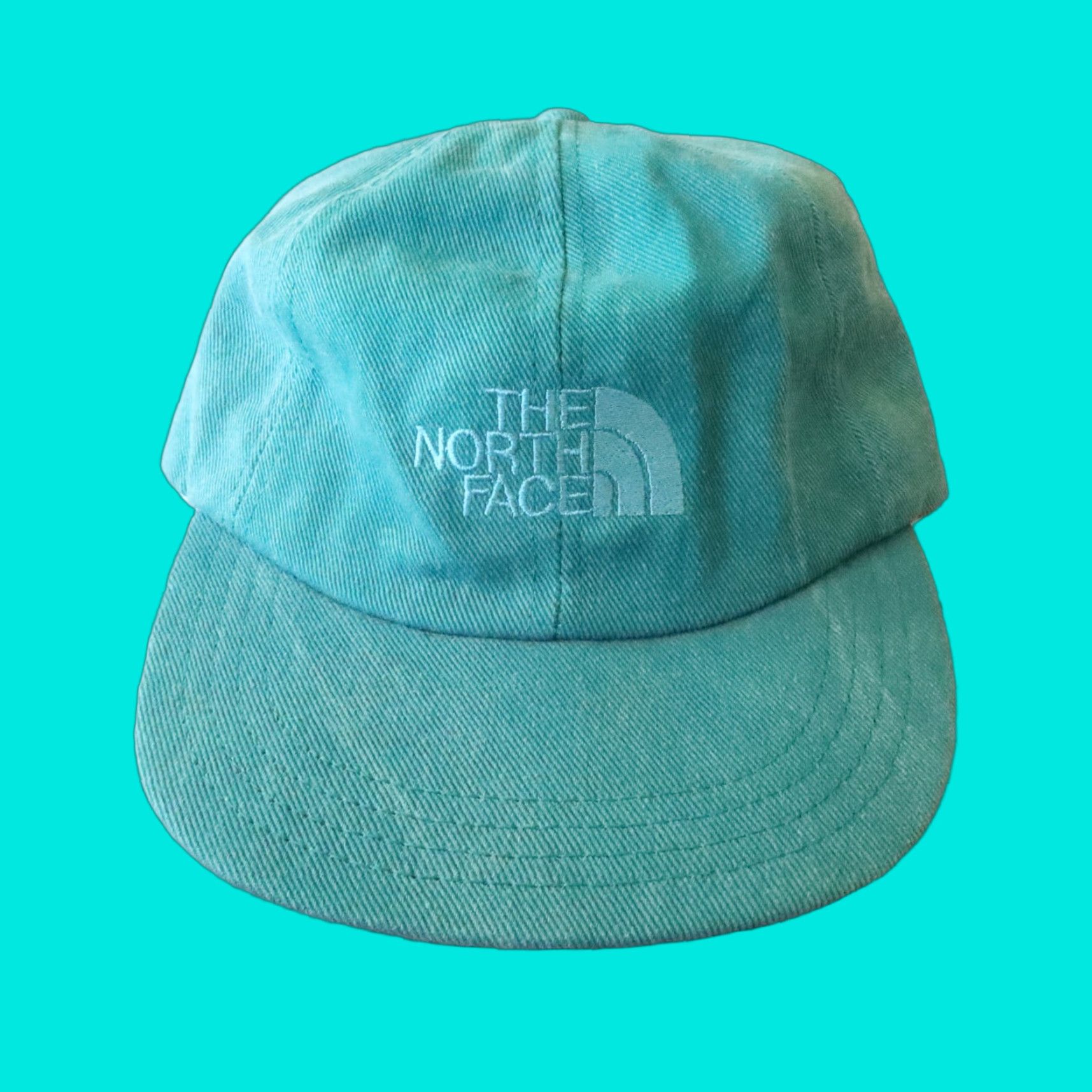 The North Face VINTAGE The North Face Hat Men One Size Fits All Elastic Fitted Snapback Blue 90s Size ONE SIZE - 1 Thumbnail