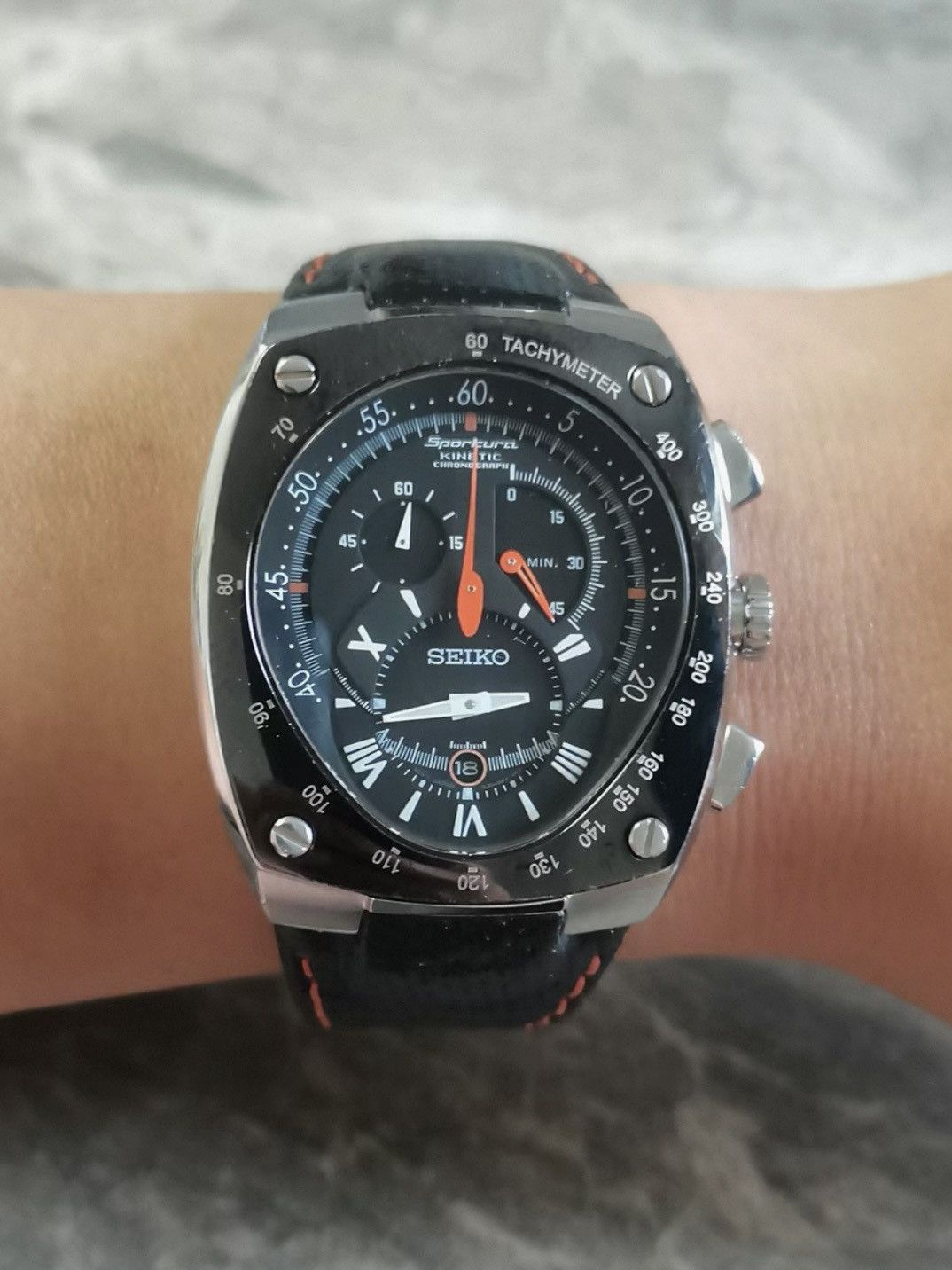 Seiko SEIKO SPORTURA KINETIC CHRONOGRAPH 7L22- TACHYMETER WATCH Size ONE SIZE - 6 Thumbnail