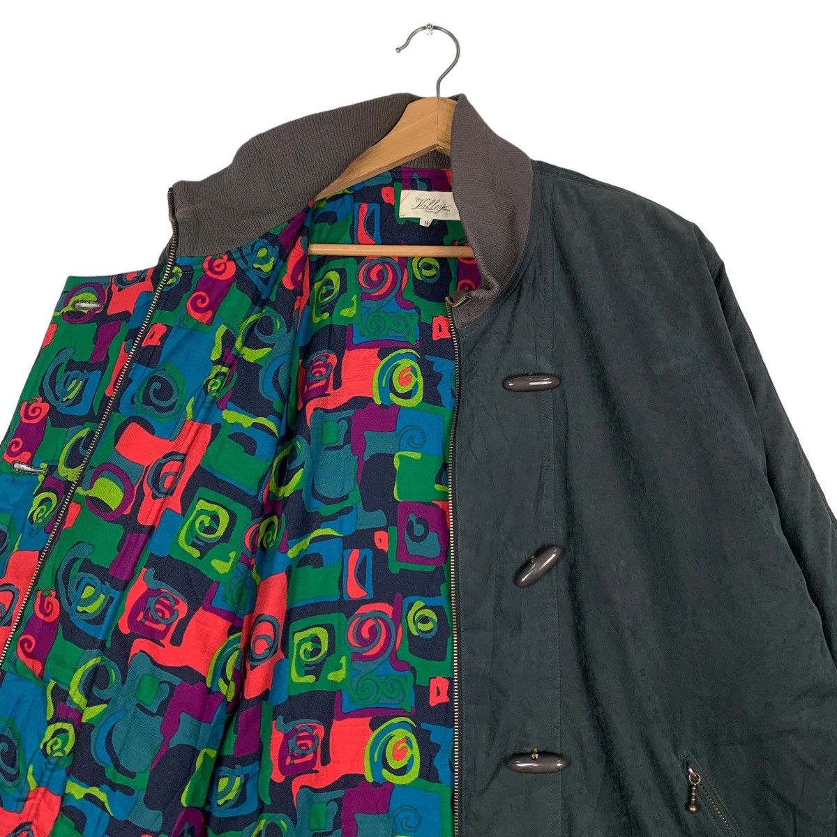 Japanese Brand VALLEY Femme Asymmetrical Duffle Coat #0865-C39 Size M / US 6-8 / IT 42-44 - 10 Thumbnail