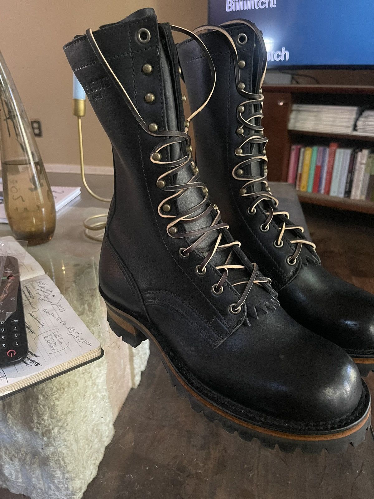 image of To Boot Drew Boots Size 8 10" in Black, Men's