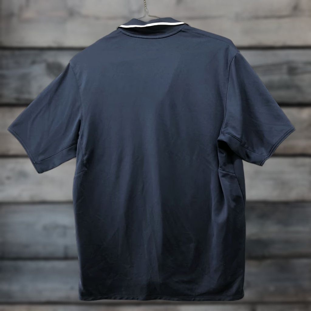 Nike Nike Polo Shirt Mens L Navy Blue Golf Active Swoosh Logo Fit Dry Short Sleeve Collared Lightweight Moisture Wicking Polyester Size US L / EU 52-54 / 3 - 1 Thumbnail