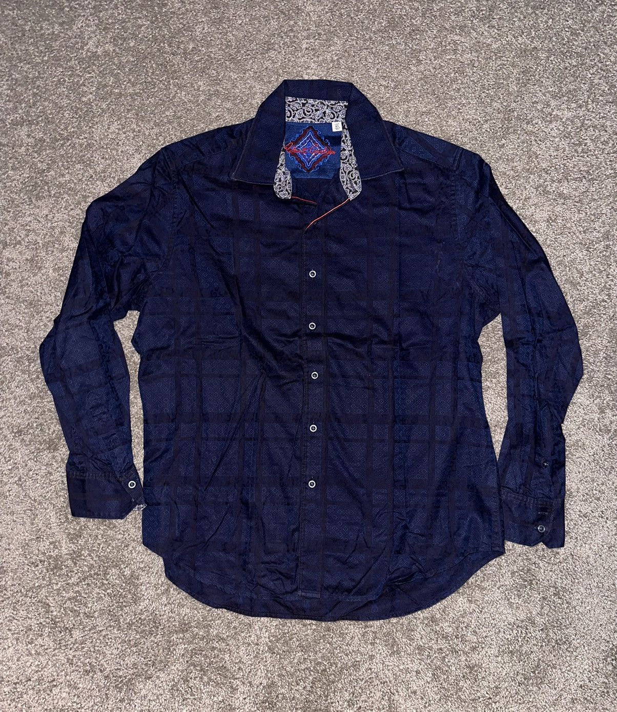 Robert Graham Robert Graham Blue Checkered Print Flip Cuff Button Up Shirt Size US XL / EU 56 / 4 - 1 Thumbnail