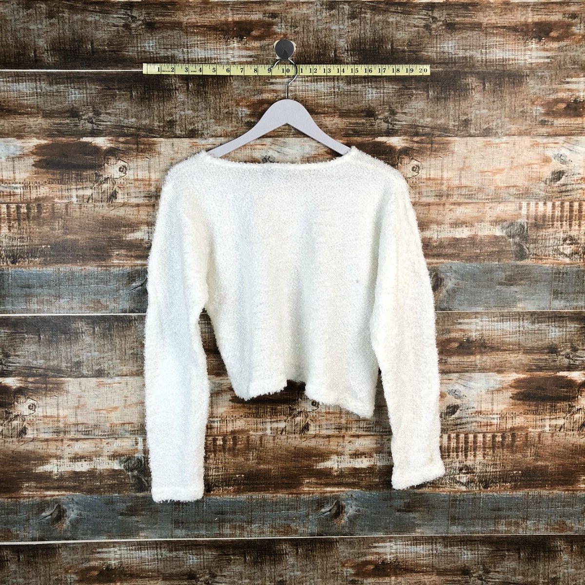 Homespun Knitwear Lem Lavenda White crop top Knitwear #A2219 Size S / US 4 / IT 40 - 12 Thumbnail