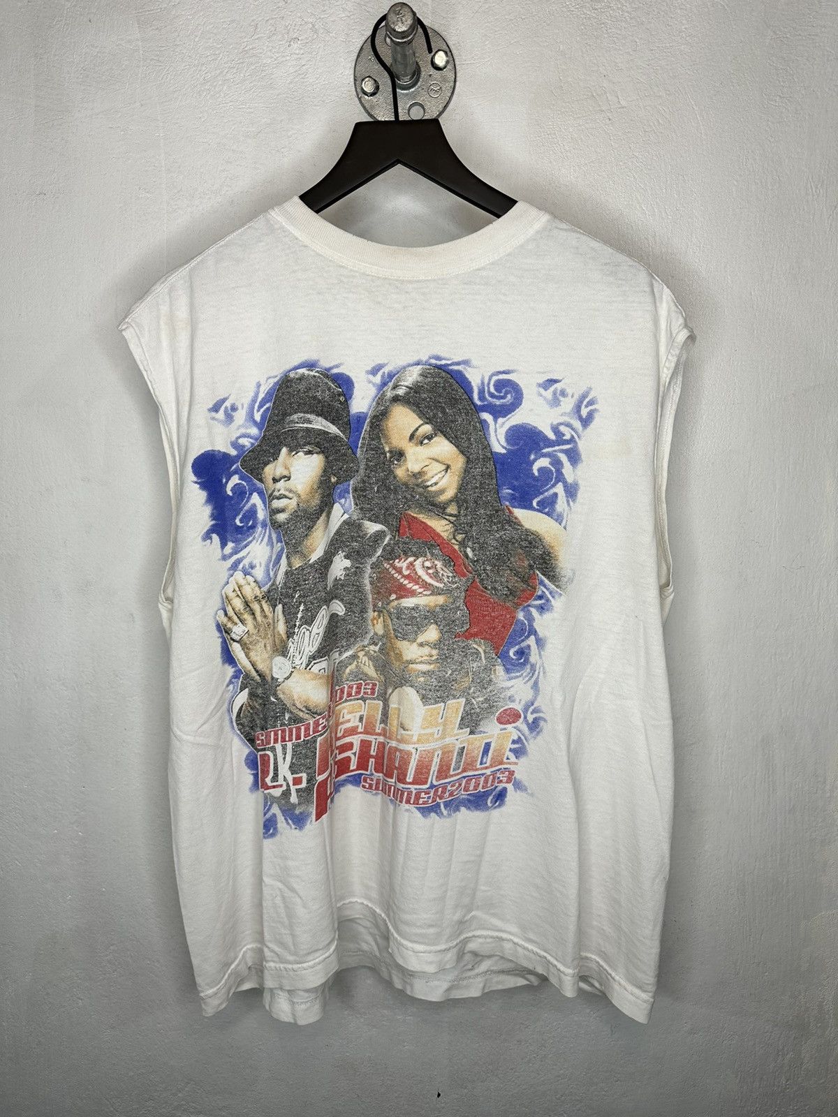 image of Band Tees x Rap Tees Summer 2003 R Kelly Ashanti in White, Men's (Size XL)