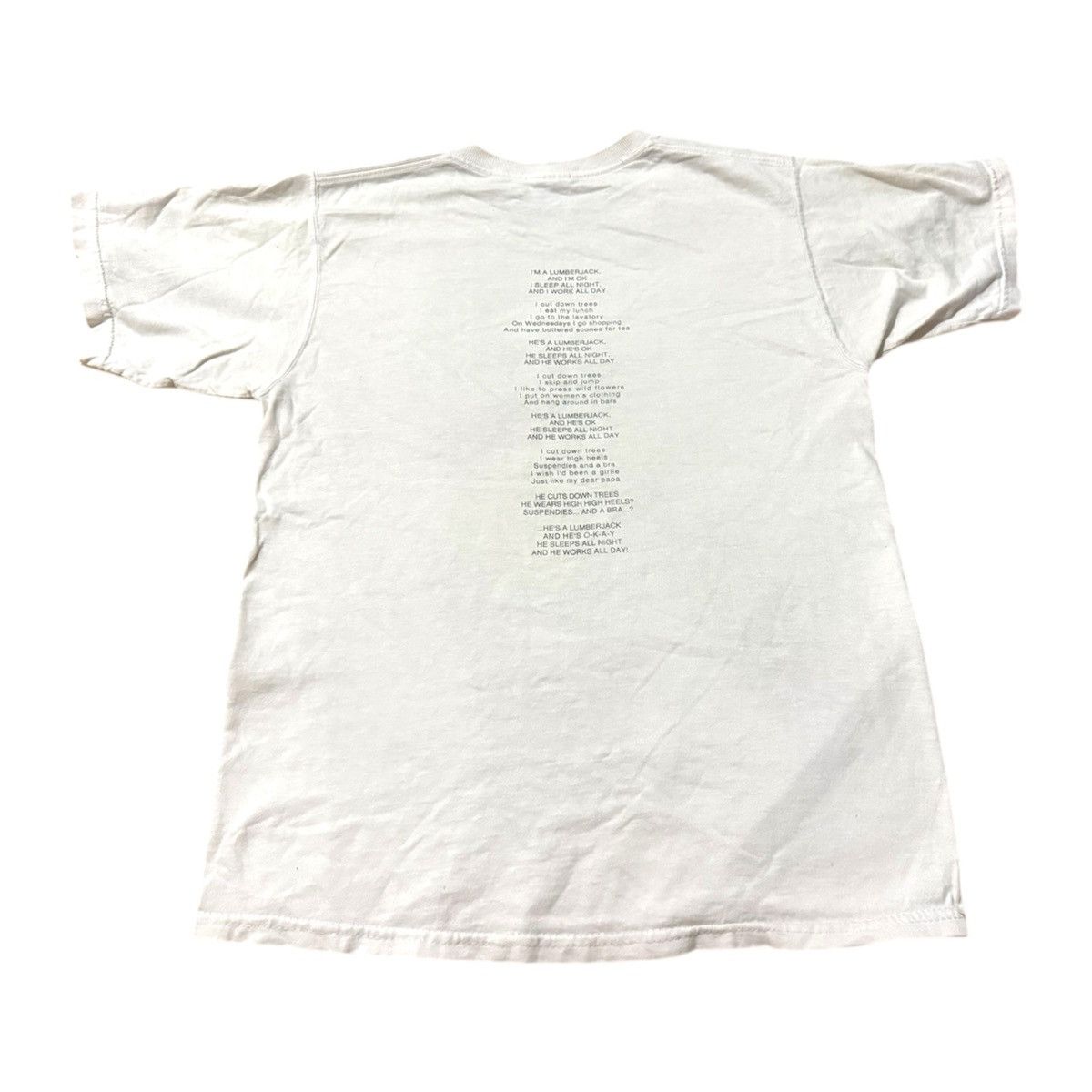 Vintage Vintage 90s Monty Python Lumberjack Song T Shirt Size US S / EU 44-46 / 1 - 2 Thumbnail