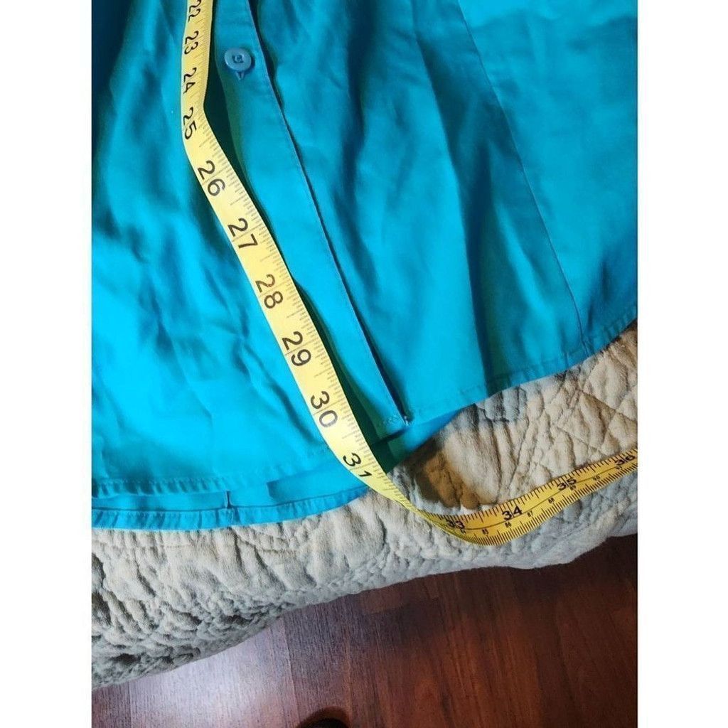 Chicos Chicos Teal Button Up Blouse Size L / US 10 / IT 46 - 7 Thumbnail