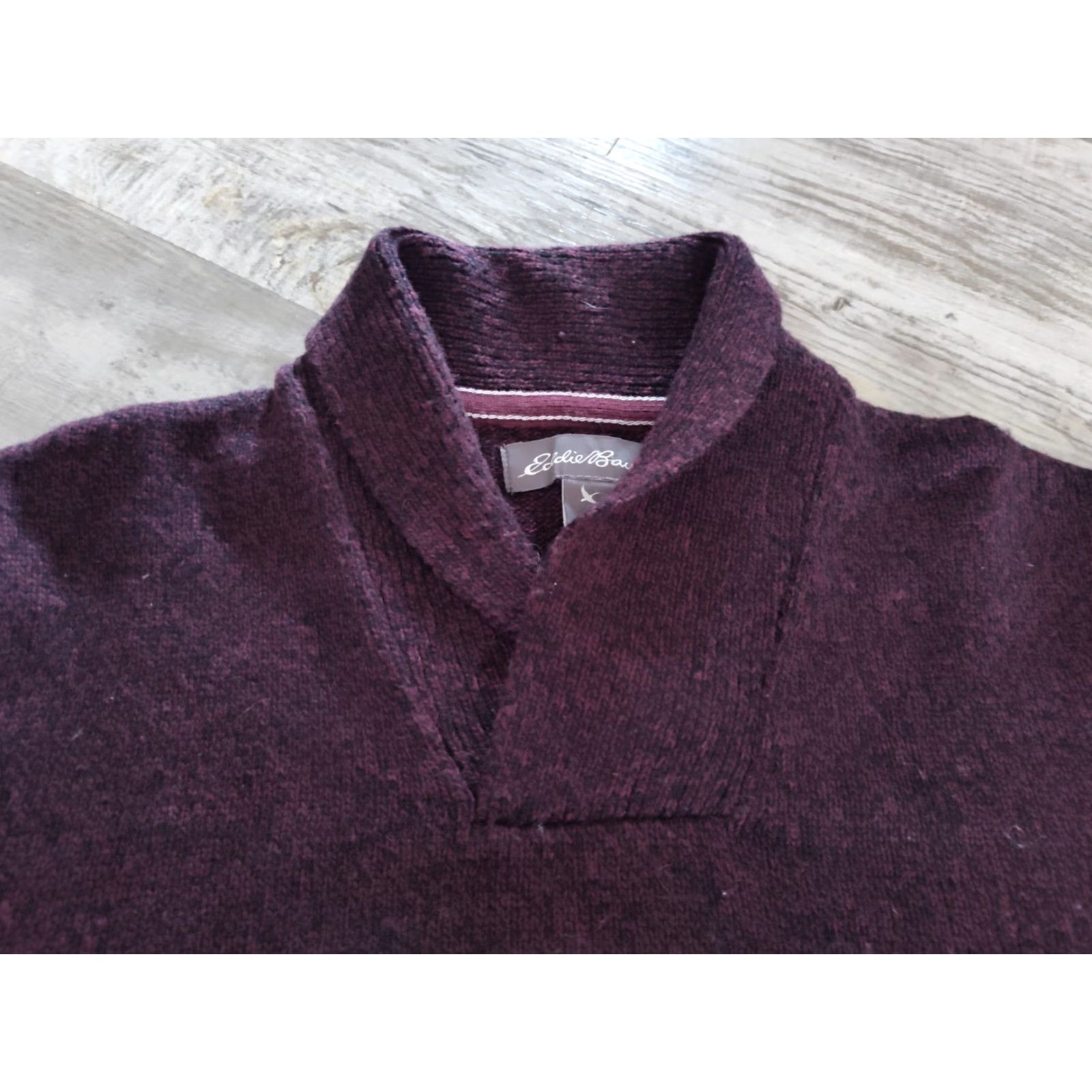 Eddie Bauer Eddie Bauer Men's Wool Blend Knit Sweater Purple Pullover Shawl Neck L Outdoor Size US L / EU 52-54 / 3 - 6 Thumbnail