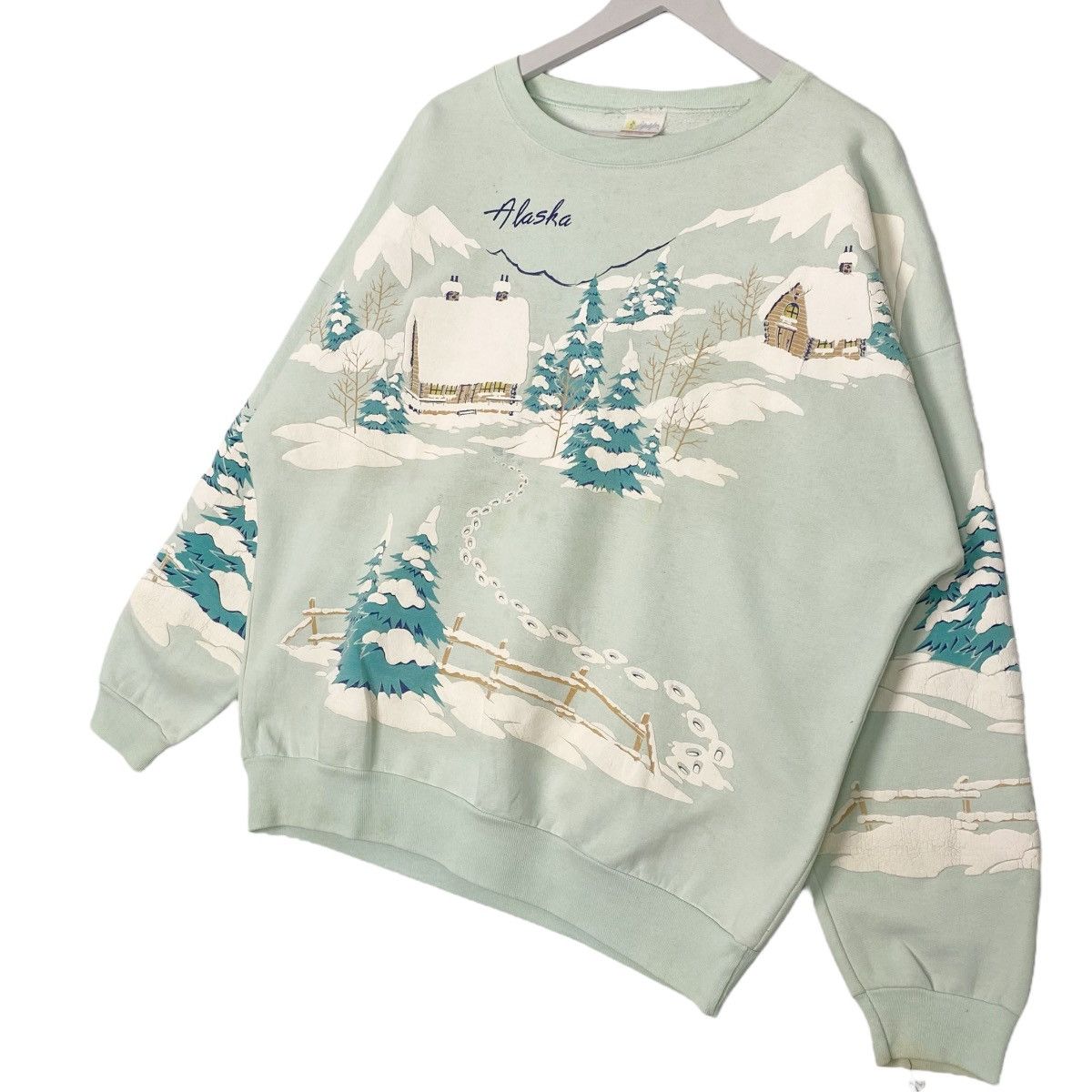 Other Vintage Lifestyle Big LogoPrinted Sweatshirt Crewneck Green Size US L / EU 52-54 / 3 - 2 Thumbnail