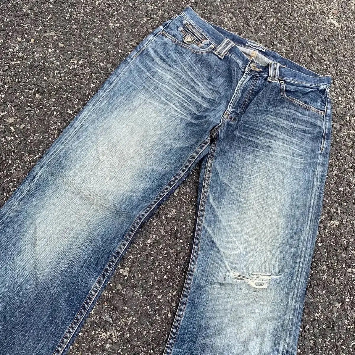 14th Addiction Vintage Villand Jeans W32 L31 Distressed Denim Faded Pants Size US 32 / EU 48 - 5 Thumbnail
