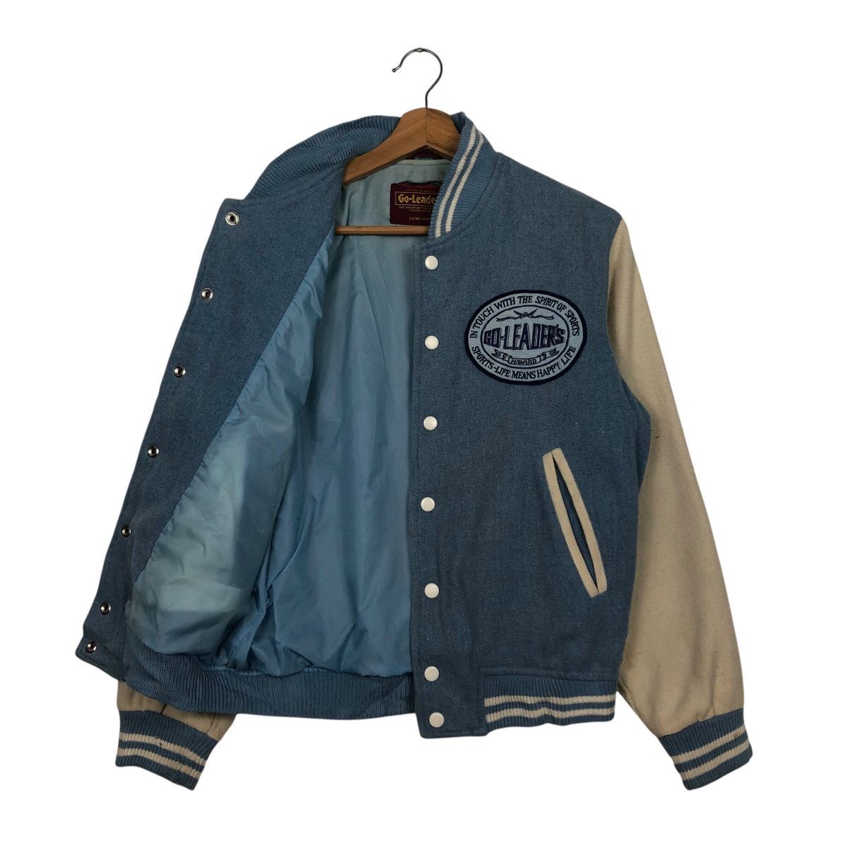 Japanese Brand × Vintage 📌Vintage Jumper Varsity Jacket Go Leaders Haward Big Logo Size US M / EU 48-50 / 2 - 11 Thumbnail