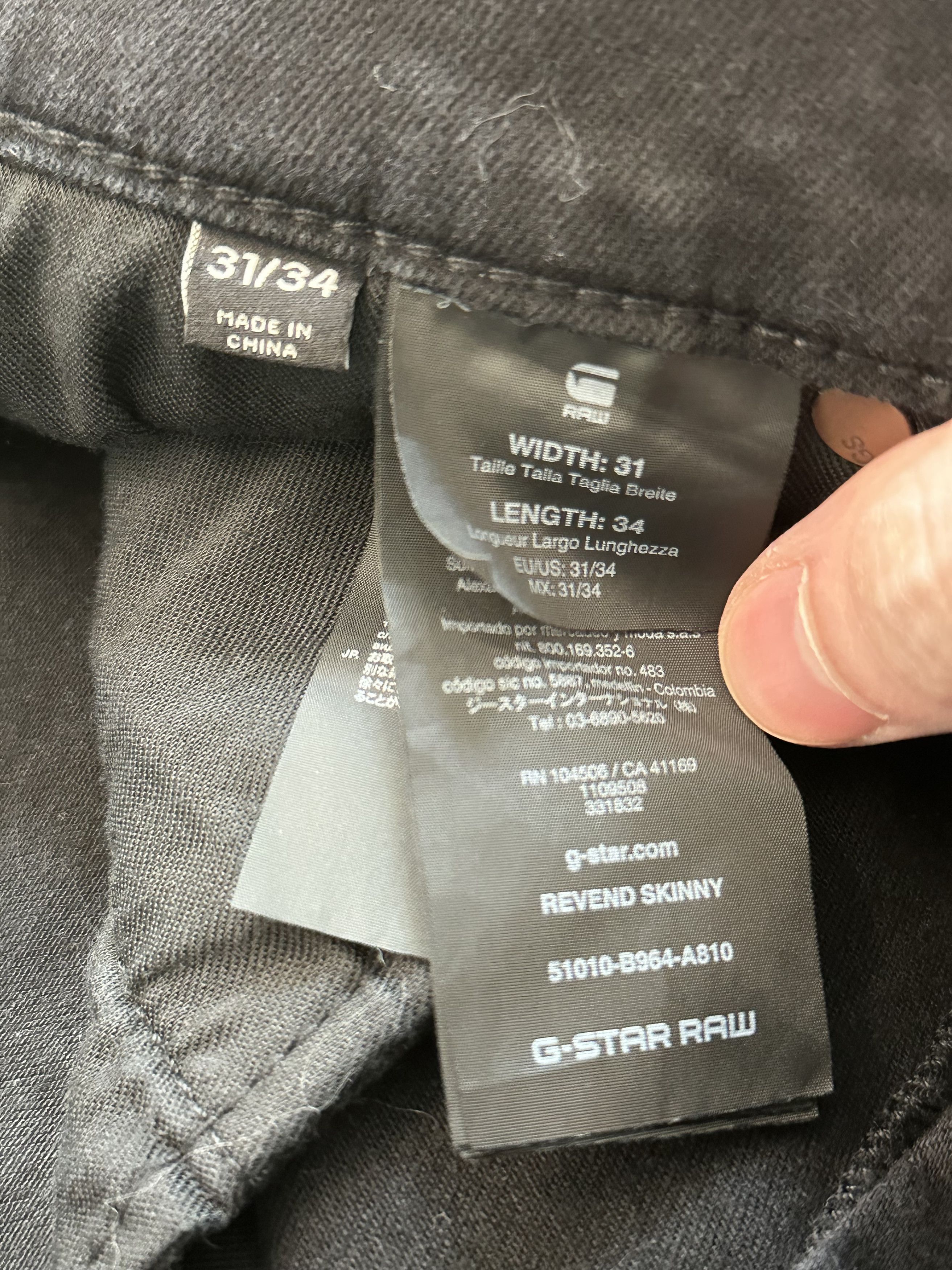 G-Star G Star Revend Skinny Denim 31 x 34 Size US 31 - 4 Thumbnail