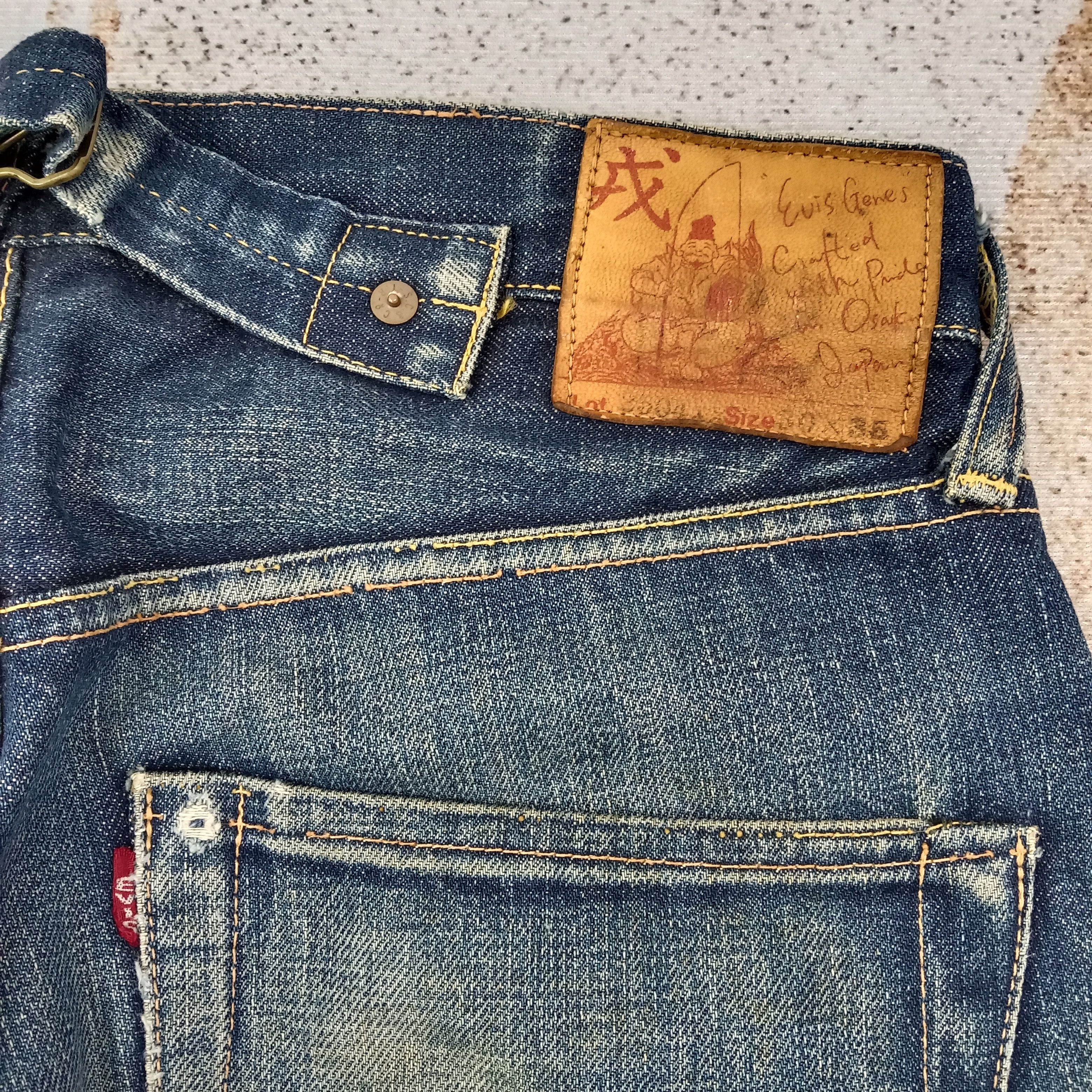 Evisu Evis Selvedge Japanese Daicock Custom Denim Jeans C258N21 Size US 29 - 3 Thumbnail