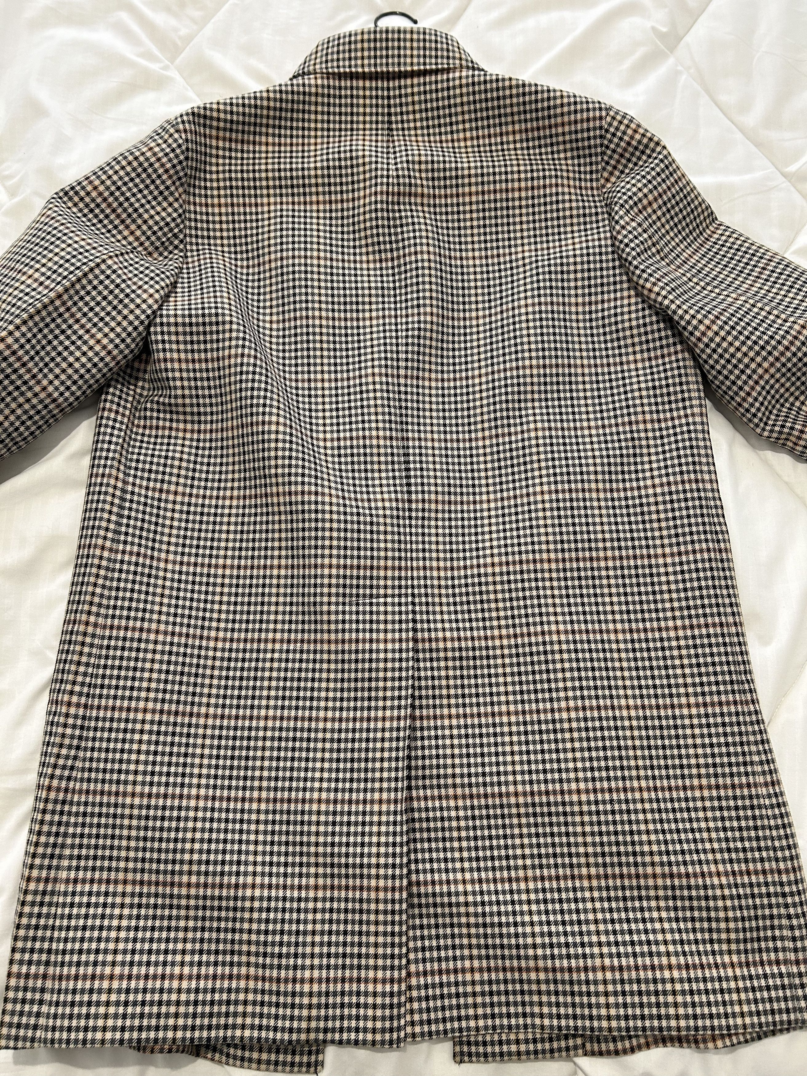Prada PRADA Tan Check Car Coat In F0040 Carme Size US M / EU 48-50 / 2 - 5 Thumbnail