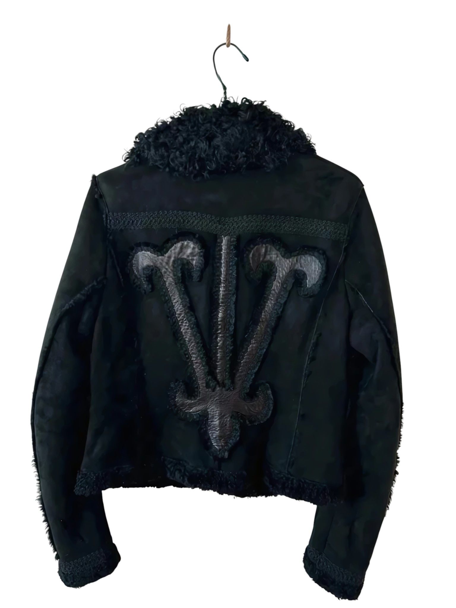 Roberto Cavalli SHEARLING SUEDE LEATHER JACKET Size M / US 6-8 / IT 42-44 - 3 Thumbnail