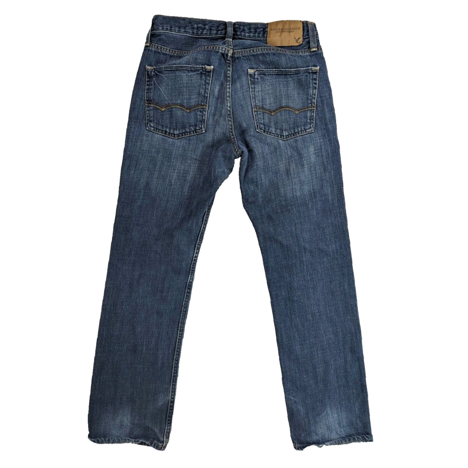 American Eagle Outfitters VINTAGE American Eagle Slim Straight Jeans Mens 29x30 100% Cotton Denim M1M Size US 29 - 2 Thumbnail