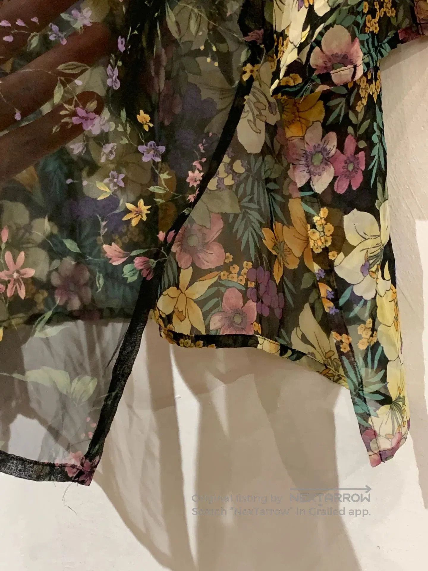 Mademoiselle Non Non Floral Transparent Blouse. Size S / US 4 / IT 40 - 6 Thumbnail