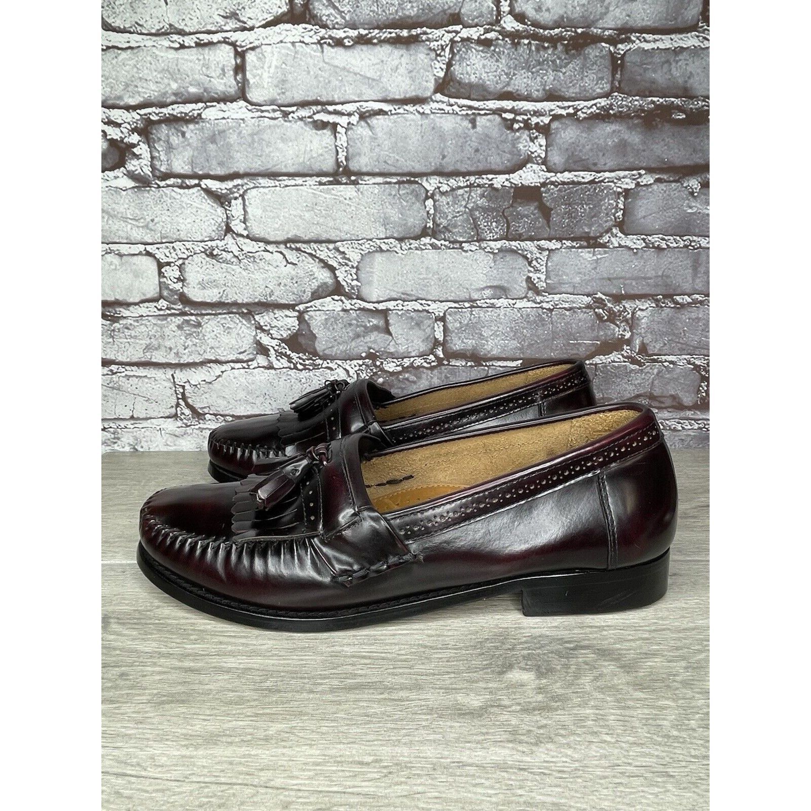 G.H. Bass & Co. G.H. Bass Weejuns Burgundy Leather Handcrafted Kiltie Loafer Size US 13 / EU 46 - 1 Thumbnail