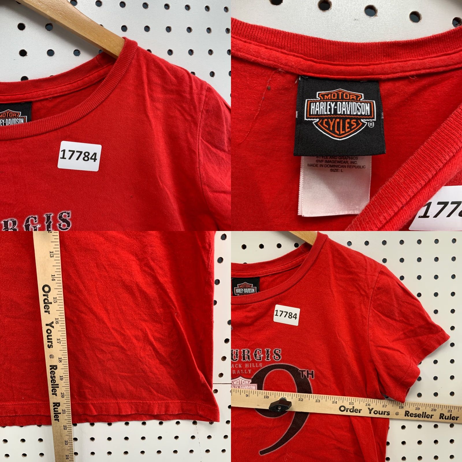 Harley Davidson VINTAGE Harley Davidson Motorcycle Sturgis Womens L Shirt Red 69th Annual Fits 17.5X21 Size L / US 10 / IT 46 - 8 Thumbnail