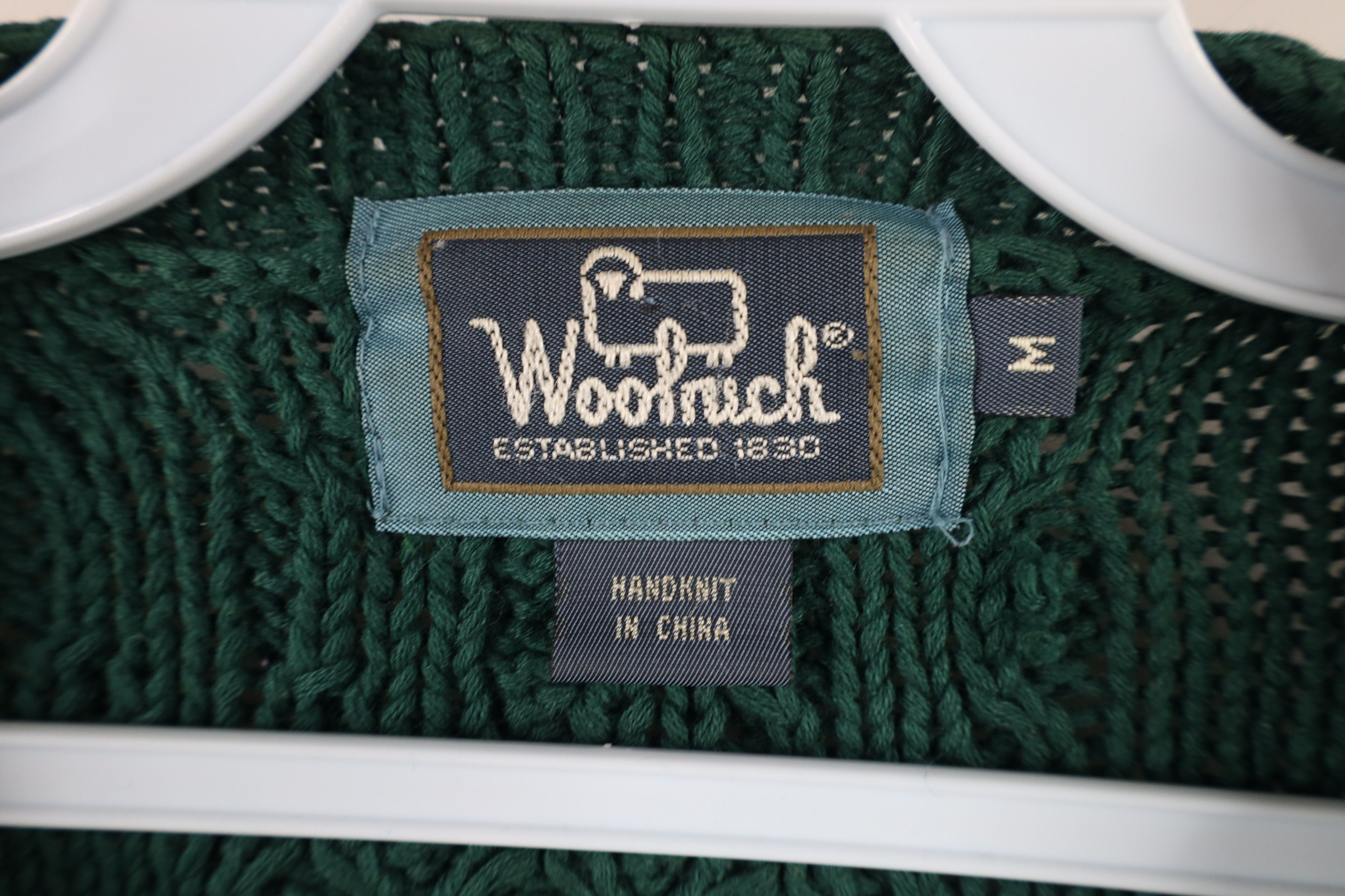 Vintage Vintage 90s Woolrich Patchwork Chunky Cable Knit Sweater Size US M / EU 48-50 / 2 - 5 Thumbnail
