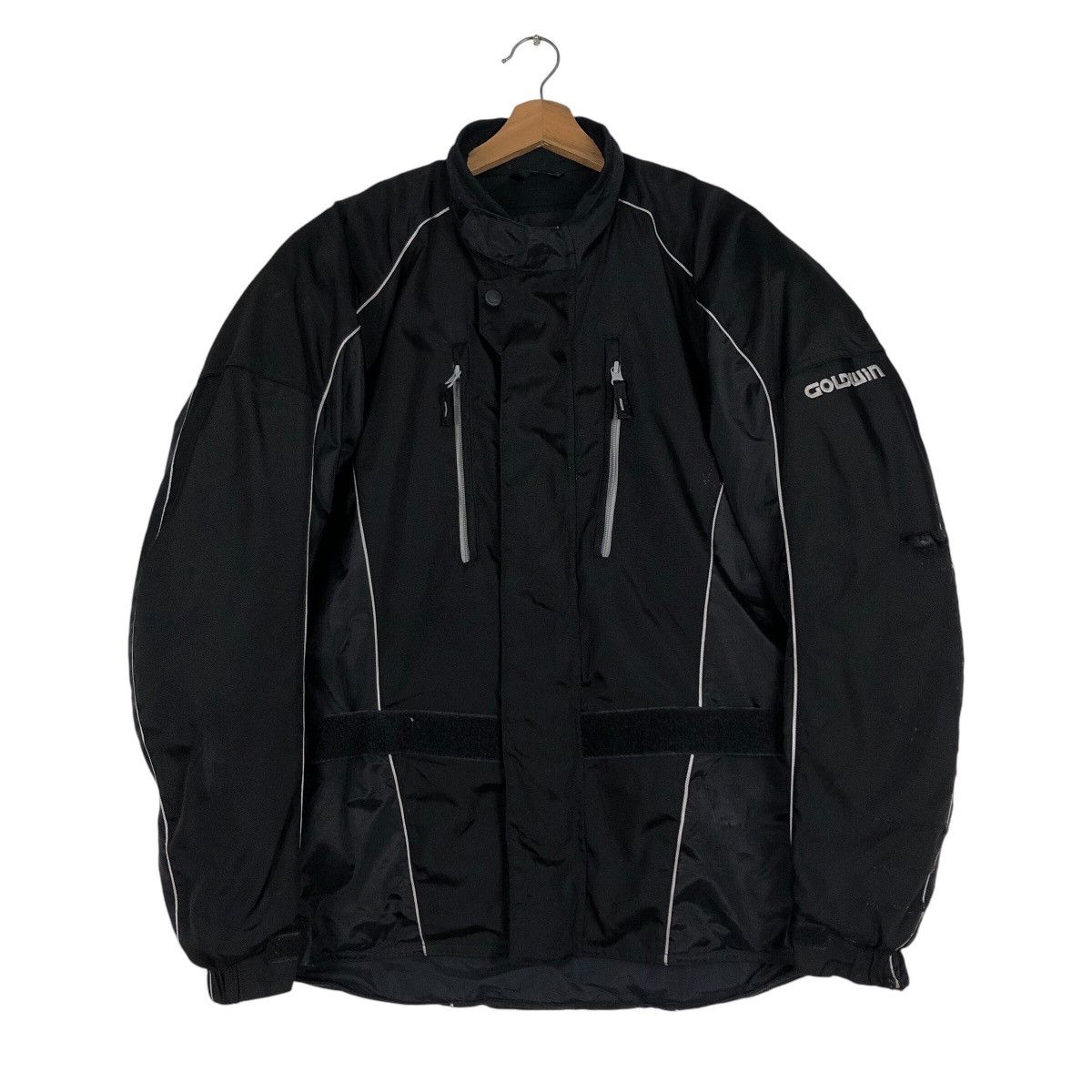 Japanese Brand 📌Vintage Bomber Jacket Racing Biker Goldwin Multi Pocket Size US M / EU 48-50 / 2 - 2 Thumbnail