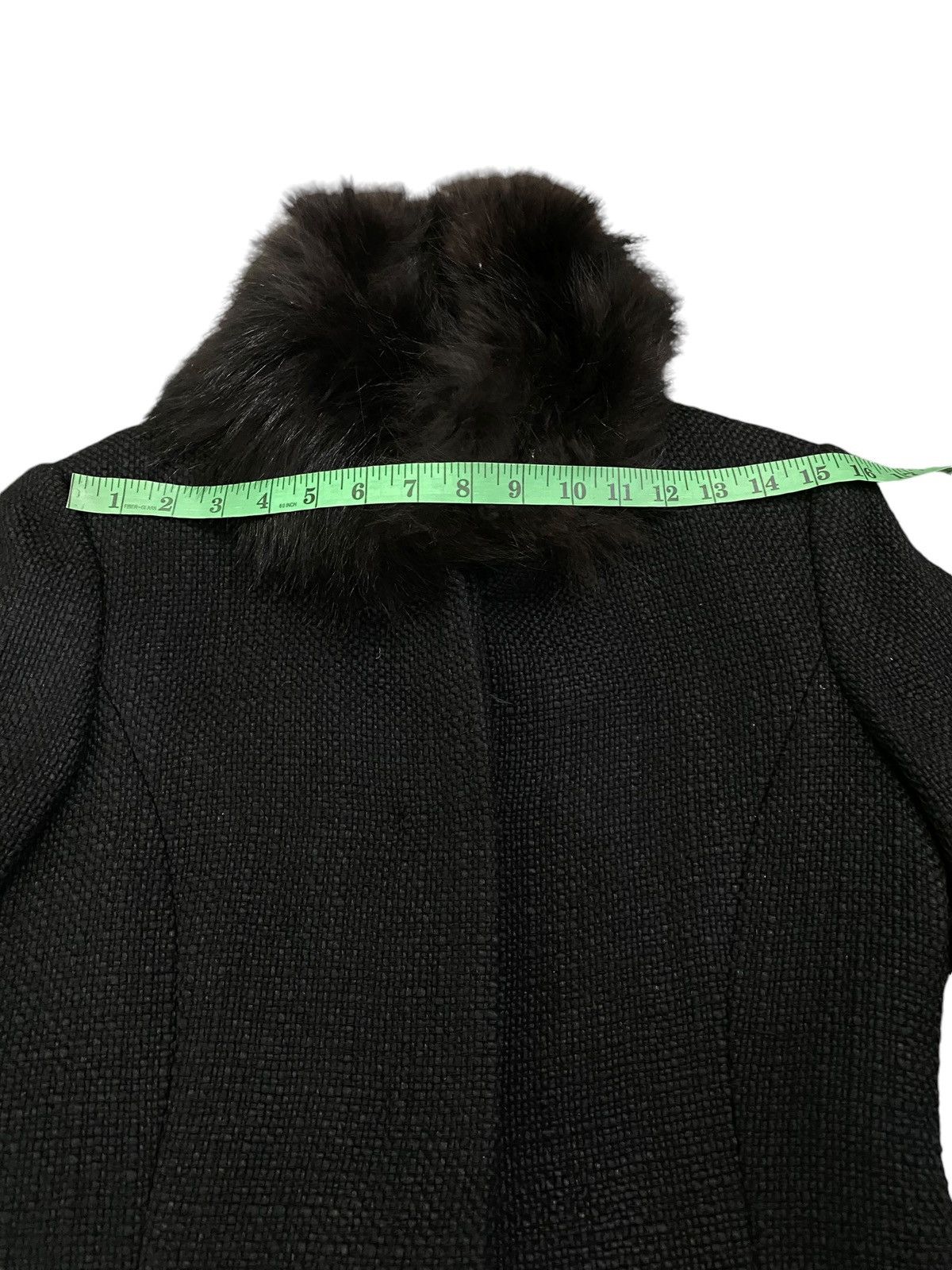 Versace × Versus Versace Vintage Versus Versace Fur Collar Long Button Jacket Size S / US 4 / IT 40 - 17 Thumbnail