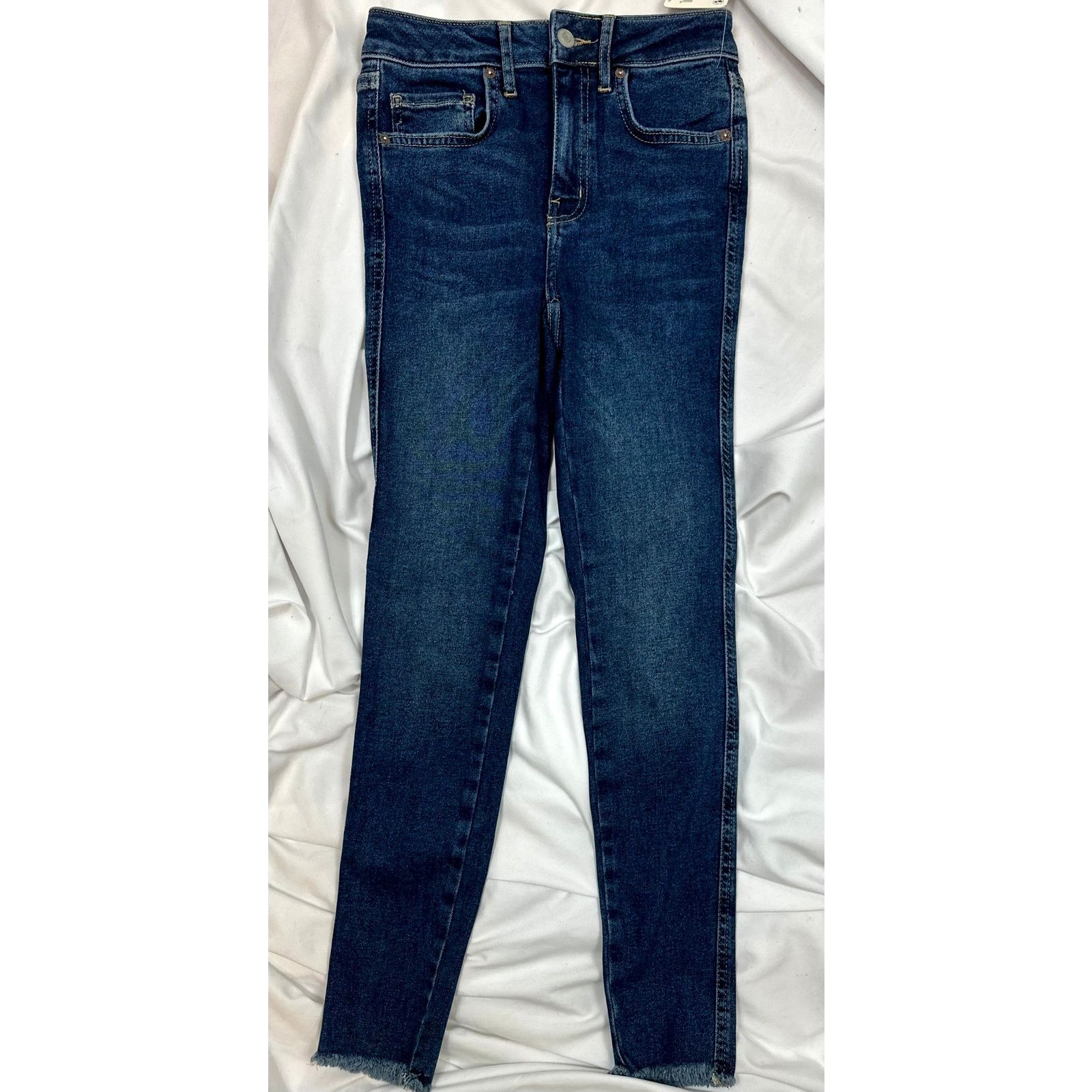 Free People Free People High-Rise Raw-Edge Skinny Jeans Deep Indigo 26 Size 26" / US 2 / IT 38 - 6 Thumbnail