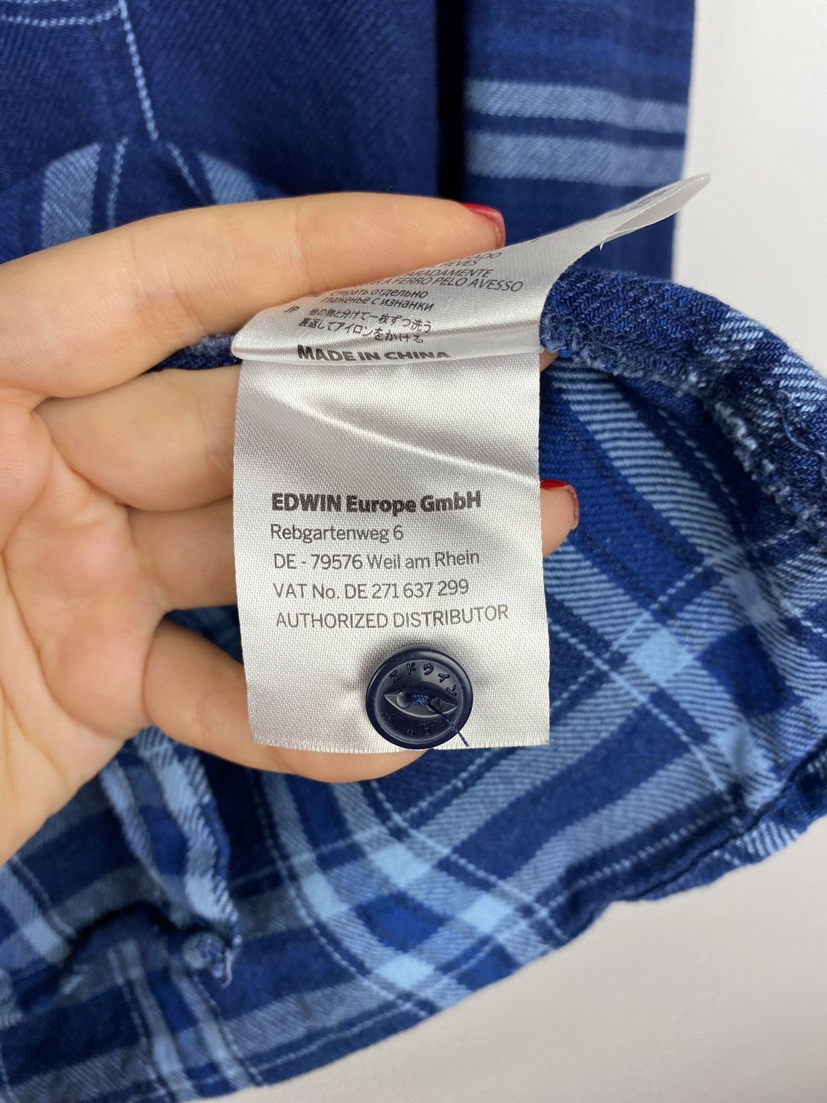 Edwin Edwin Indigo men’s long sleeve checked merge shirt size M Size US M / EU 48-50 / 2 - 13 Thumbnail