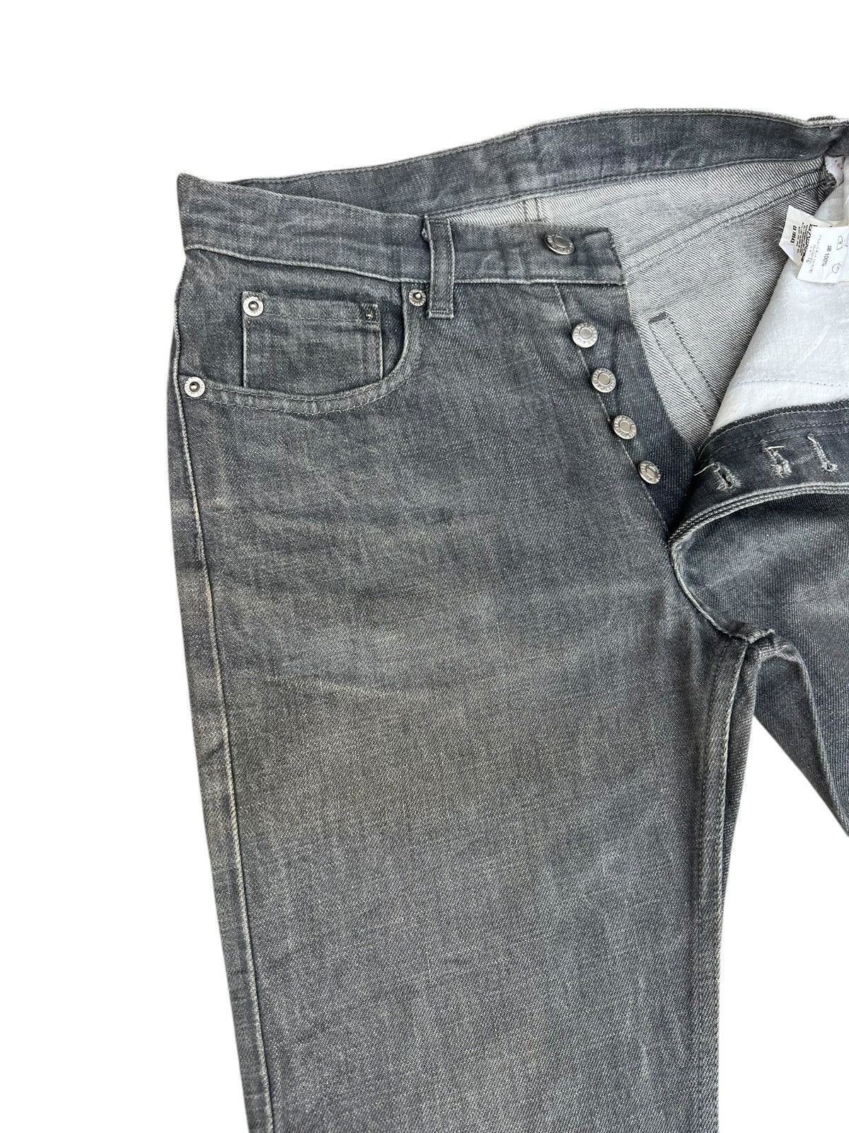 Vintage Helmut Lang Italian Cut Faded Mud Grey Denim Jeans