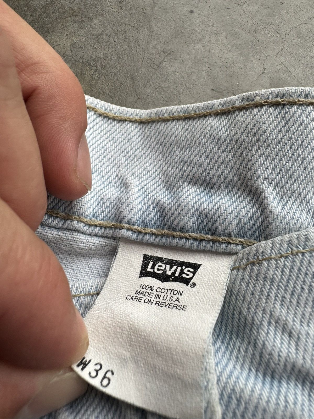 Levi's Vintage 90’s/00’s Levi’s 505 Orange Tab Light Wash Jorts Size US 34 / EU 50 - 5 Thumbnail