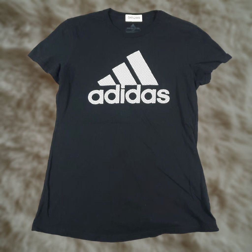Adidas VINTAGE Adidas T-Shirt Womens Small Black Casual Cotton Logo Basic Short Sleeve Fall Women Size S / US 4 / IT 40 - 1 Thumbnail