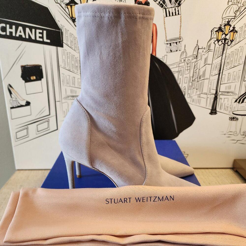 Stuart Weitzman STUART WEITZMAN Women's Stuart Stretch Bootie Suede Leather Size US 9 / IT 39 - 3 Thumbnail