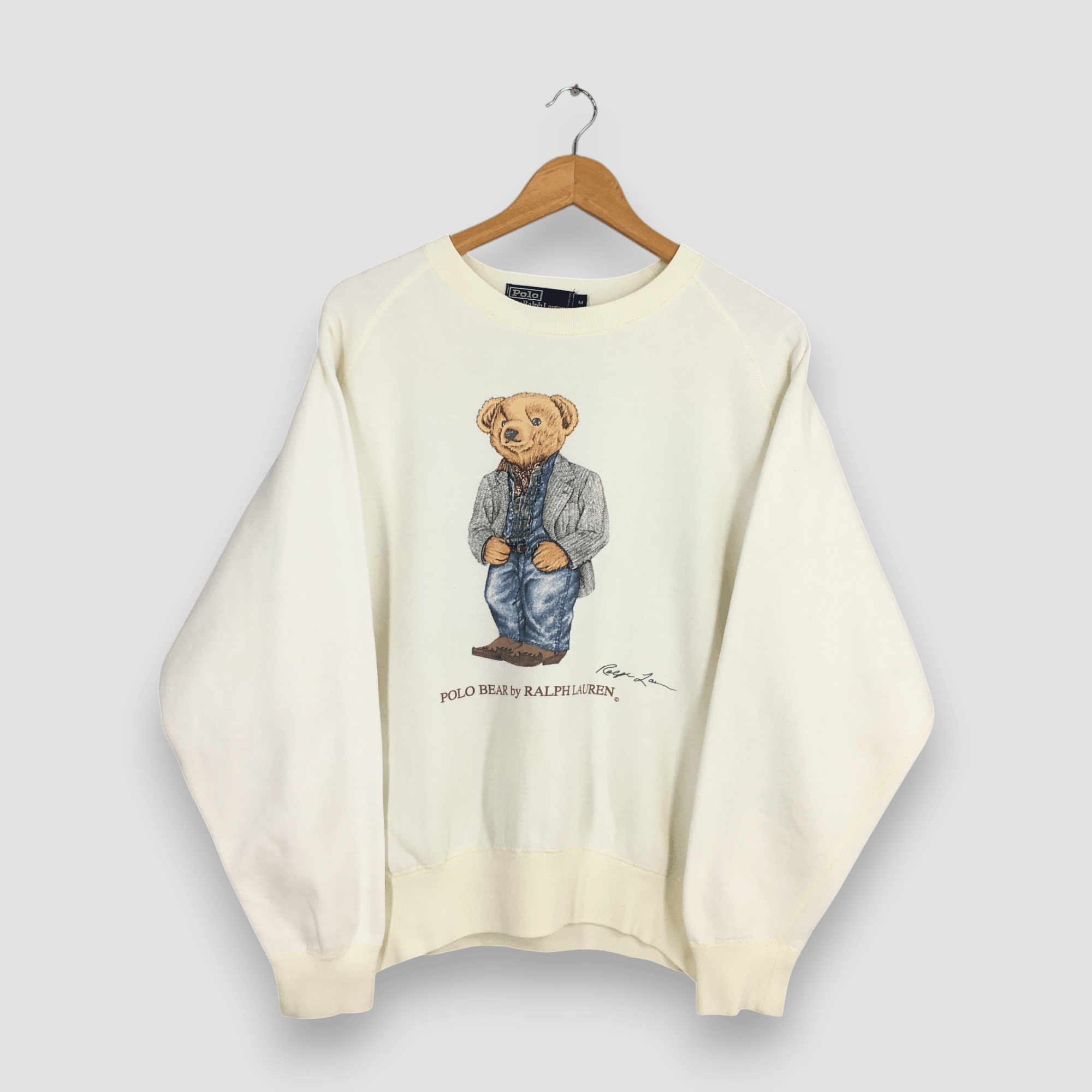 Polo Ralph Lauren × Ralph Lauren × Vintage Vintage 90s Polo Bear Ralph Lauren Casual Sweatshirt Medium Size US M / EU 48-50 / 2 - 1 Thumbnail