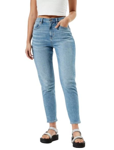 American Eagle Outfitters MOM W28 Cropped Blue Jeans 88989 Size 28" / US 6 / IT 42 - 1 Thumbnail