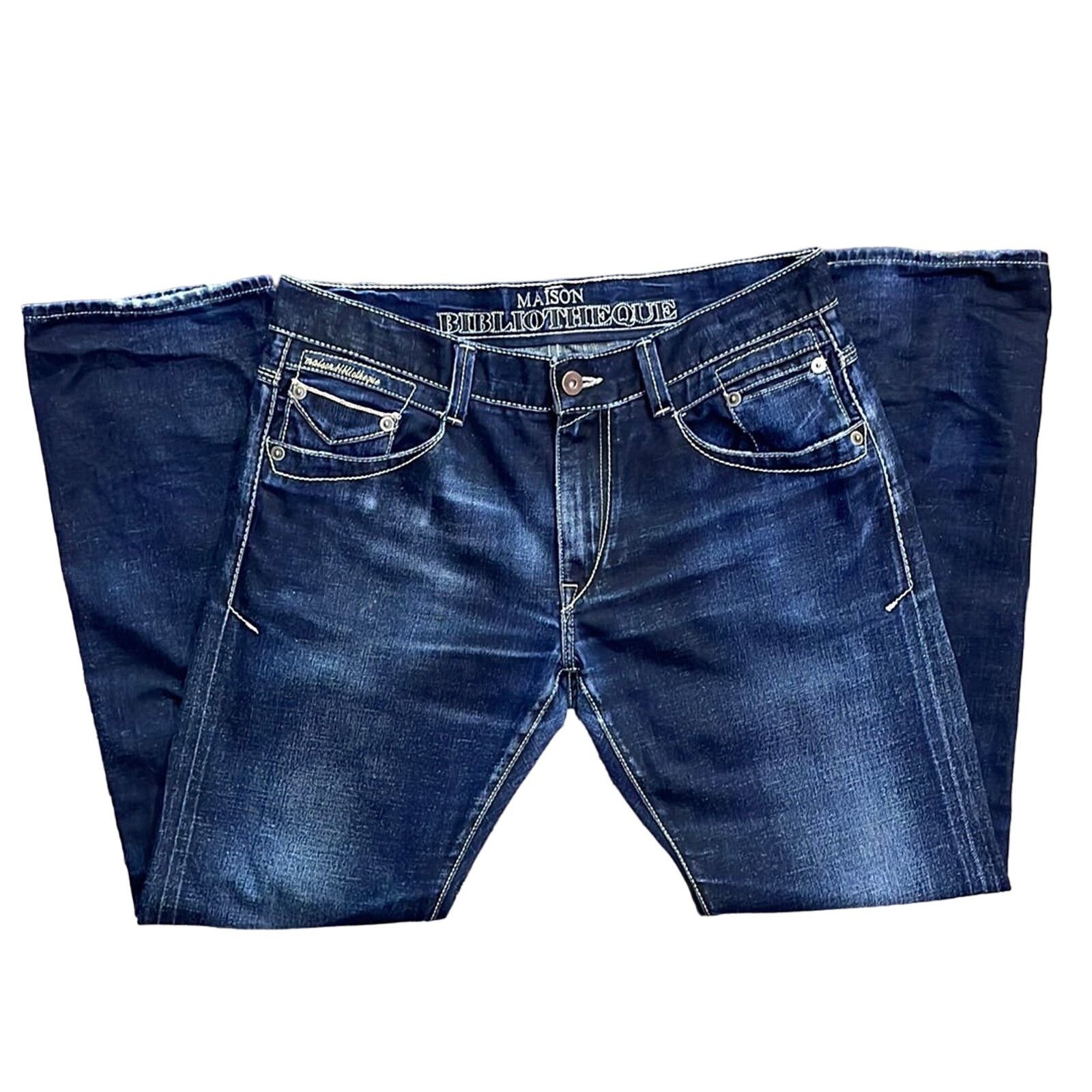 Japanese Brand Maison Bibliotheque Jeans 36x34 Size US 36 / EU 52 - 1 Thumbnail