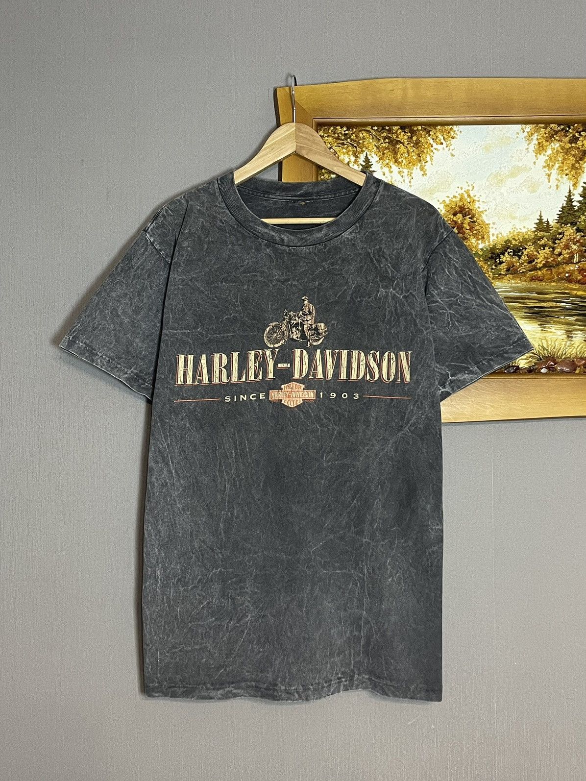 Harley Davidson × Vintage × West Coast Choppers Vintage 2001 Harley Davidson Washed Faded T-shirt Size US L / EU 52-54 / 3 - 2 Thumbnail