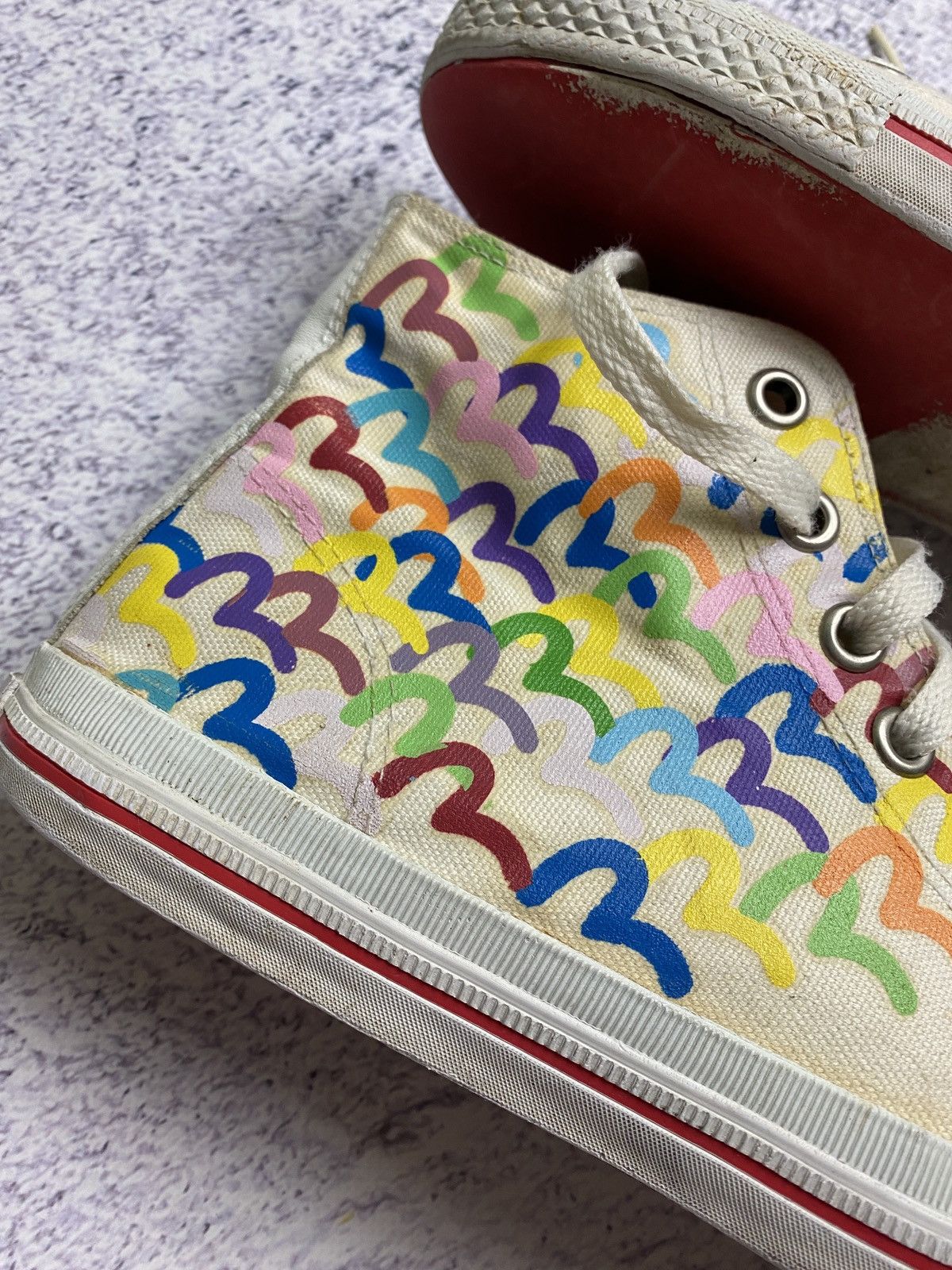 Evisu × Vintage Vintage Evisu Rainbow Repeat Logo Shoes High Top Sneakers Size US 9 / EU 42 - 6 Thumbnail